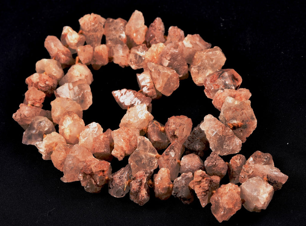 Nirvana quartz Himalayan  growth interference  pink   ice quartz necklace #8147