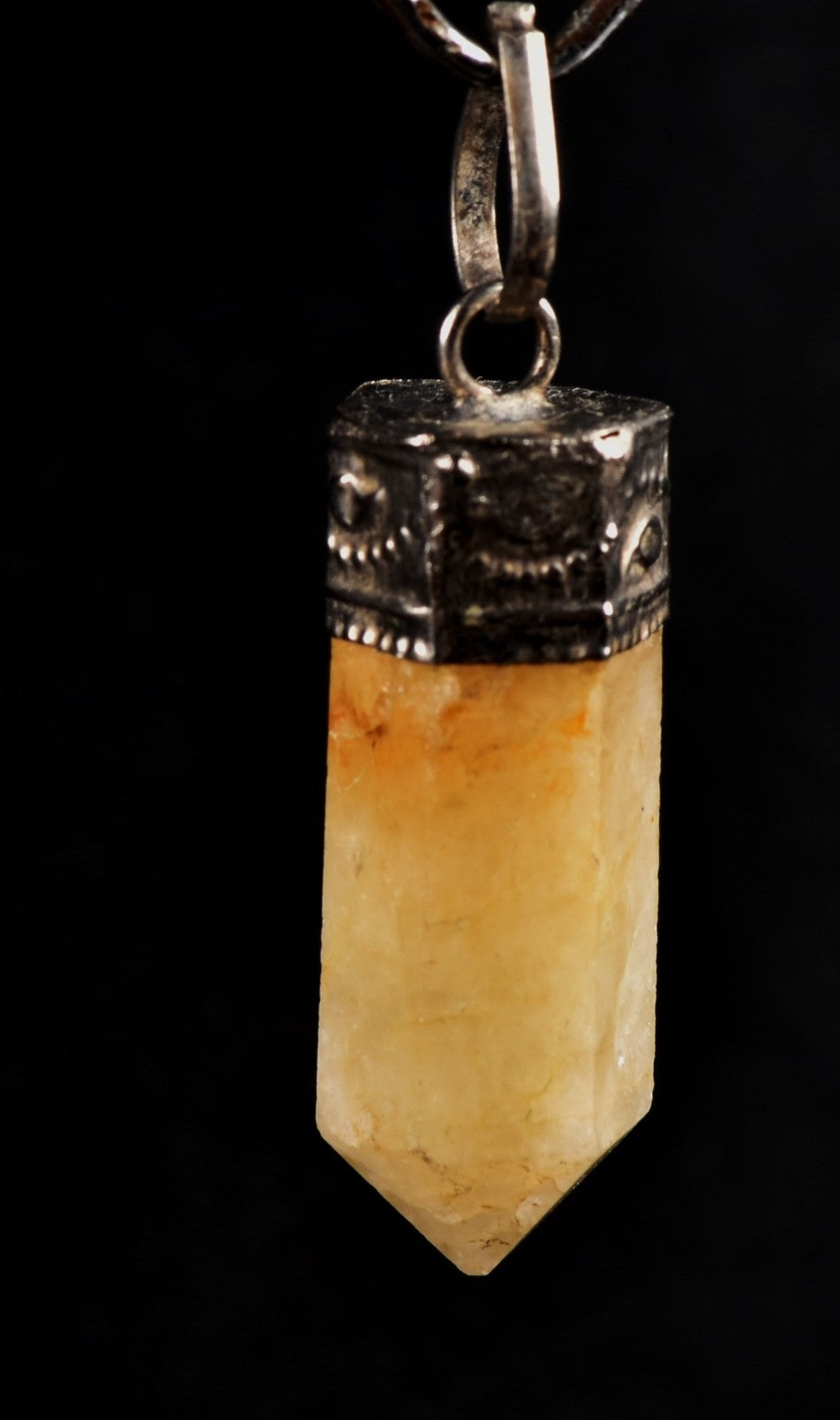 Himalayan golden healer crystal pendant   # 7851