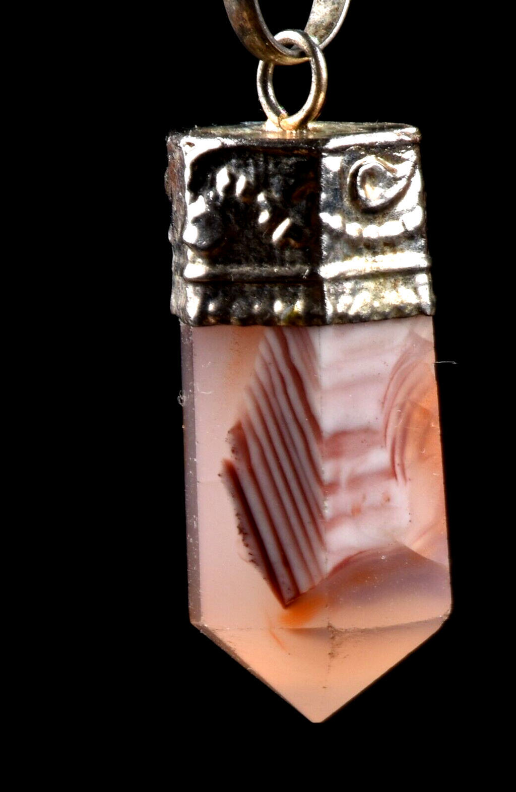 rare old Carnelian phantom pendant   courage creativity shaman protection #7493