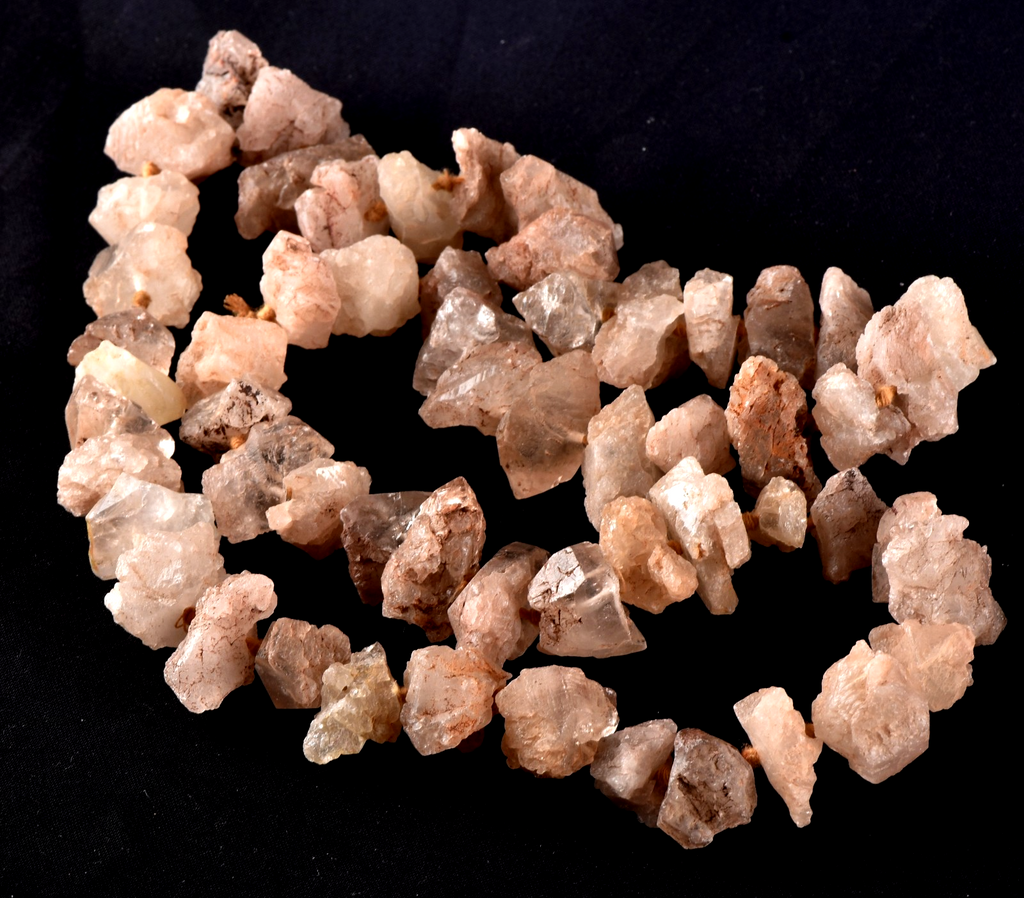 Nirvana quartz Himalayan  growth interference  pink   ice quartz Necklace #8299