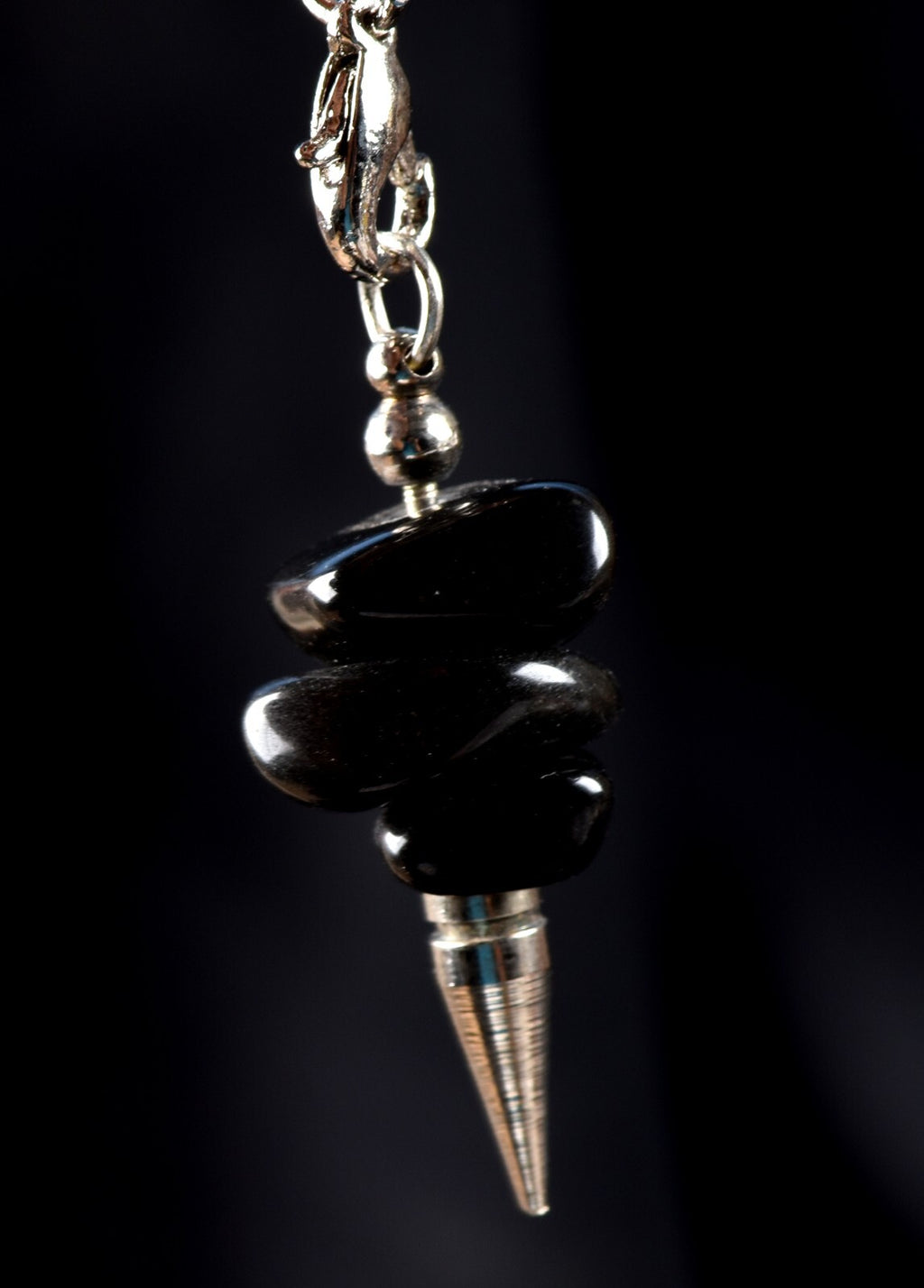 Black turmaline  deflacts nagativity cleans aura, double terminated pendulm#7534