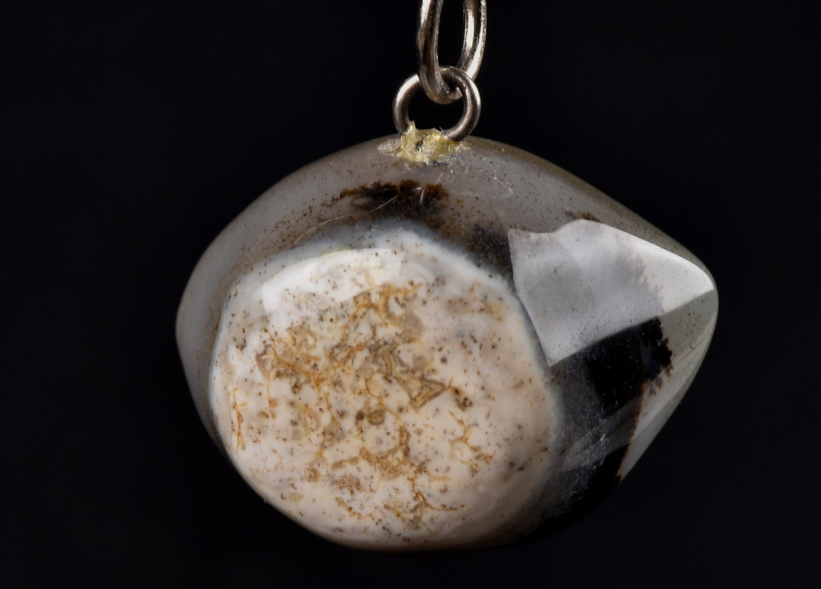 Sulemani ''evil eye'' mystic stone pendant  luck wealth protection shaman  #7783