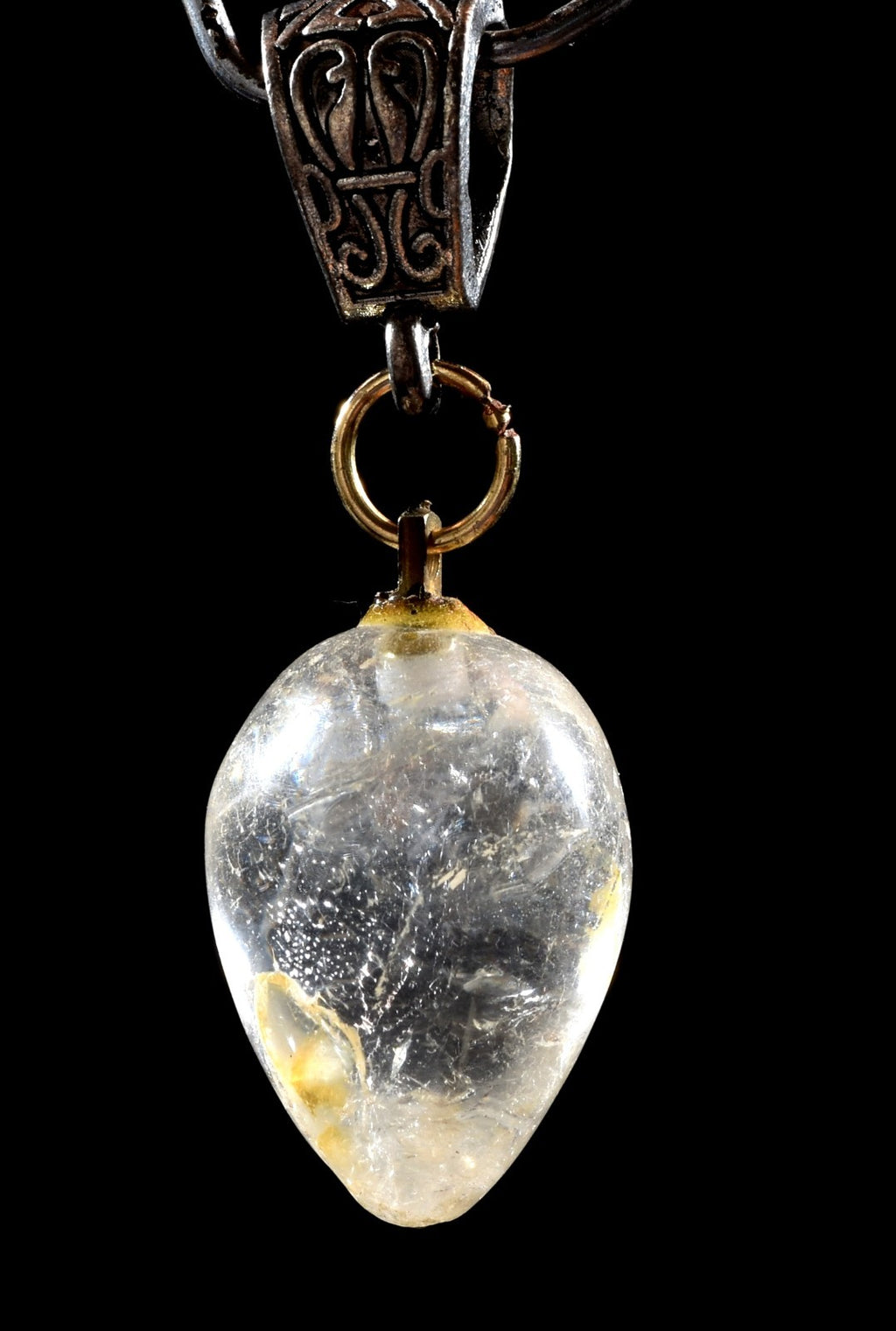 Satyaloka golden healer quartz  grape shape pendant  synergy 12 crystal #1021