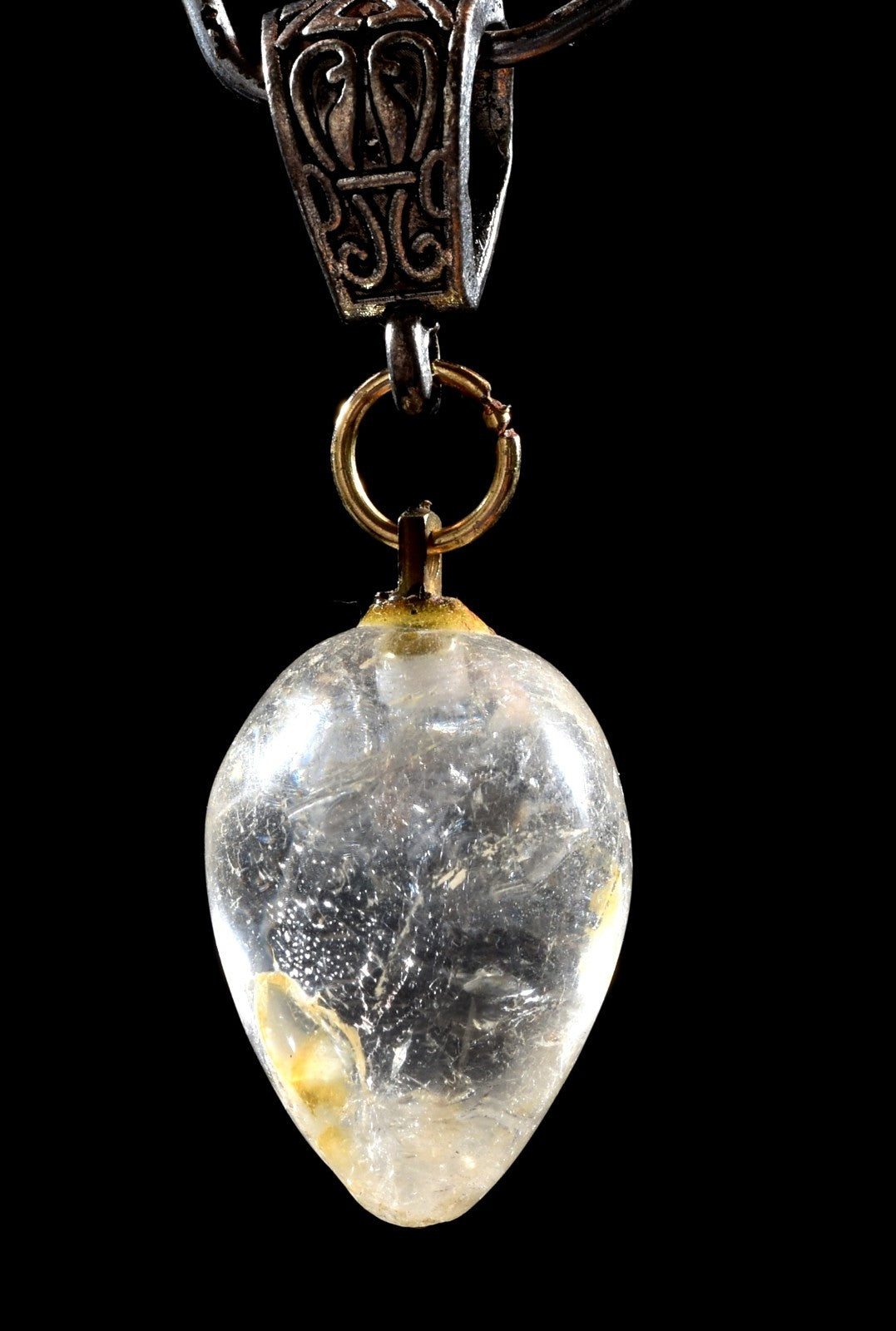 Satyaloka golden healer quartz  grape shape pendant  synergy 12 crystal #1021
