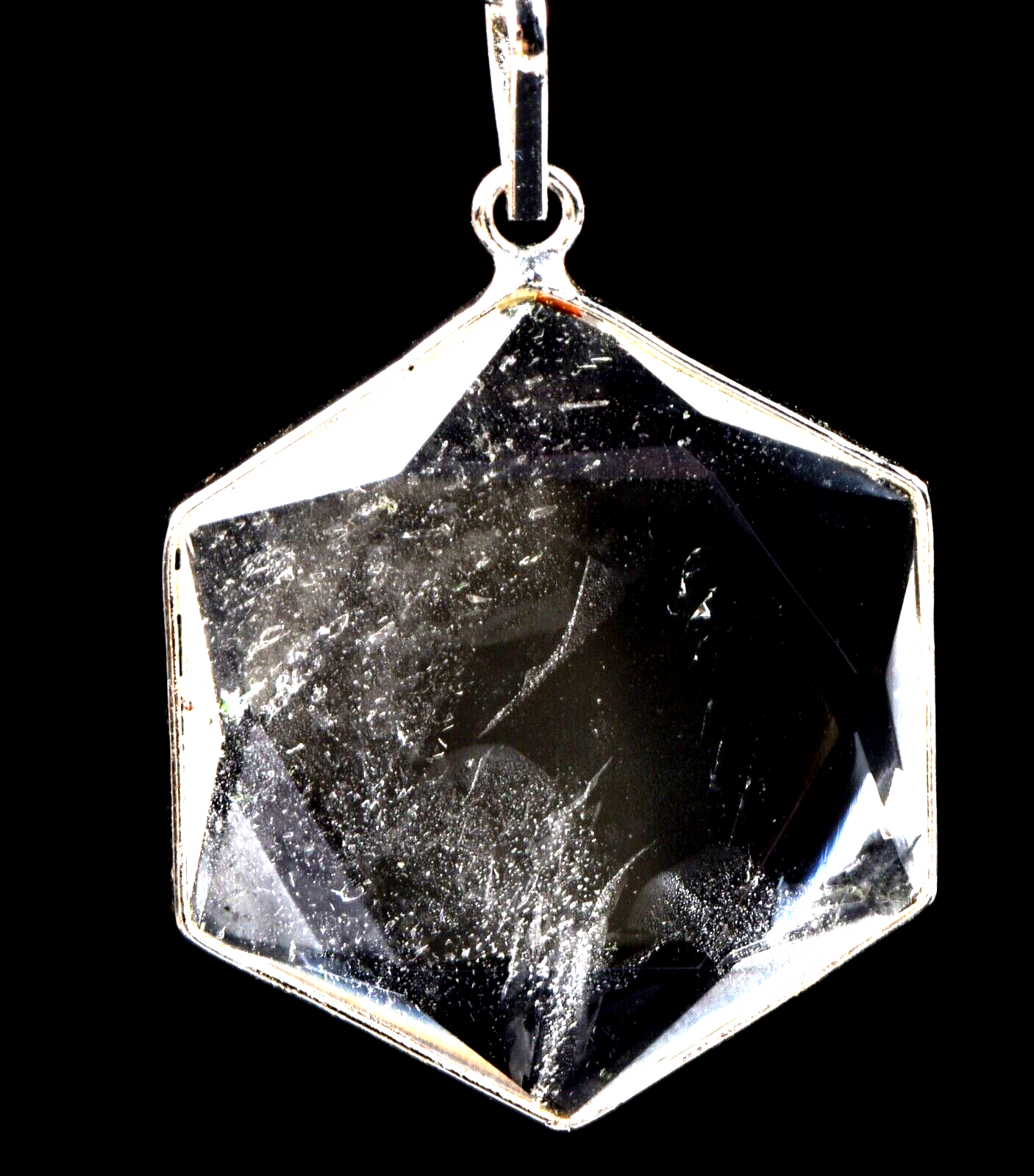 satyaloka Quartz Hexagonal Star Pendant with Phenomenal Energy |  7462