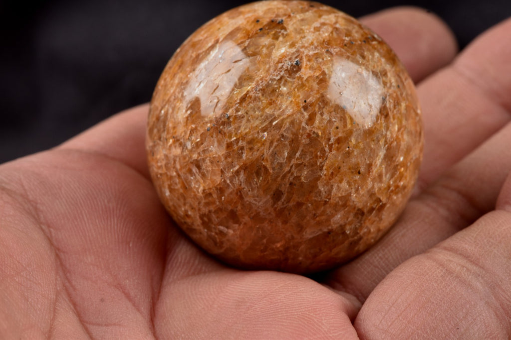 Himalayan golden healer quartz sphere 6.5 cm  infusion of divine fire #8063
