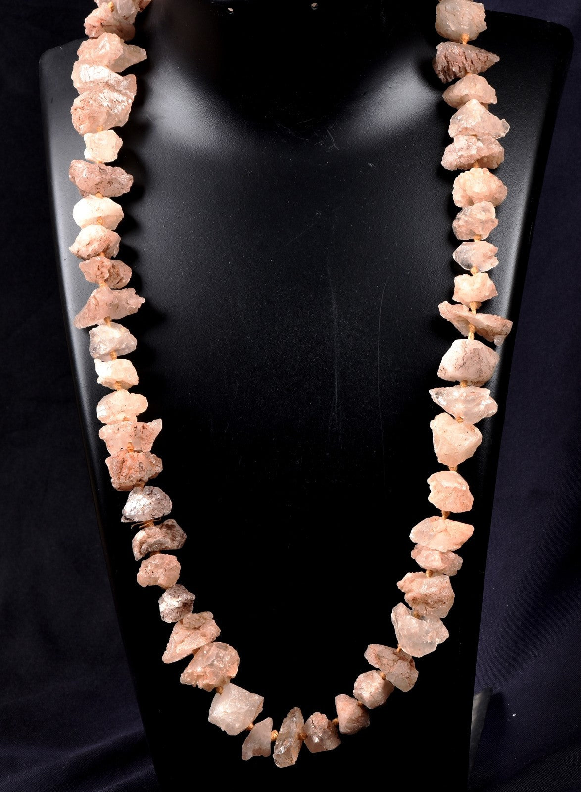 Nirvana quartz Himalayan  growth interference  pink   ice quartz necklace #8147