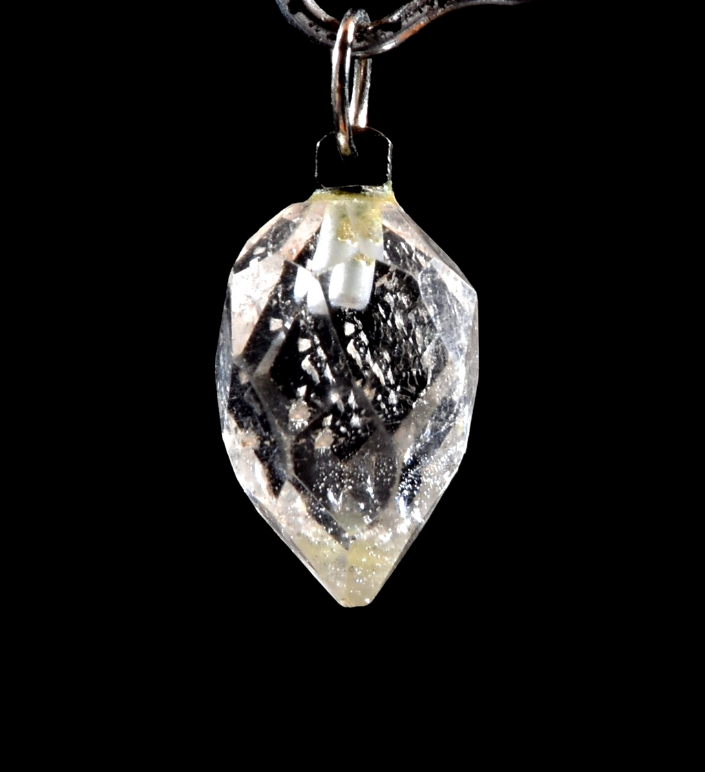 Satyaloka quartz high frequency grape shape faceted  pendant# 1140