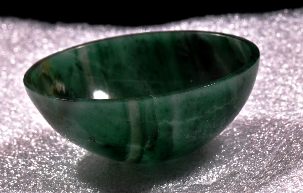 green aventurian bowl prosperity creativity /imagination  /success  #1018