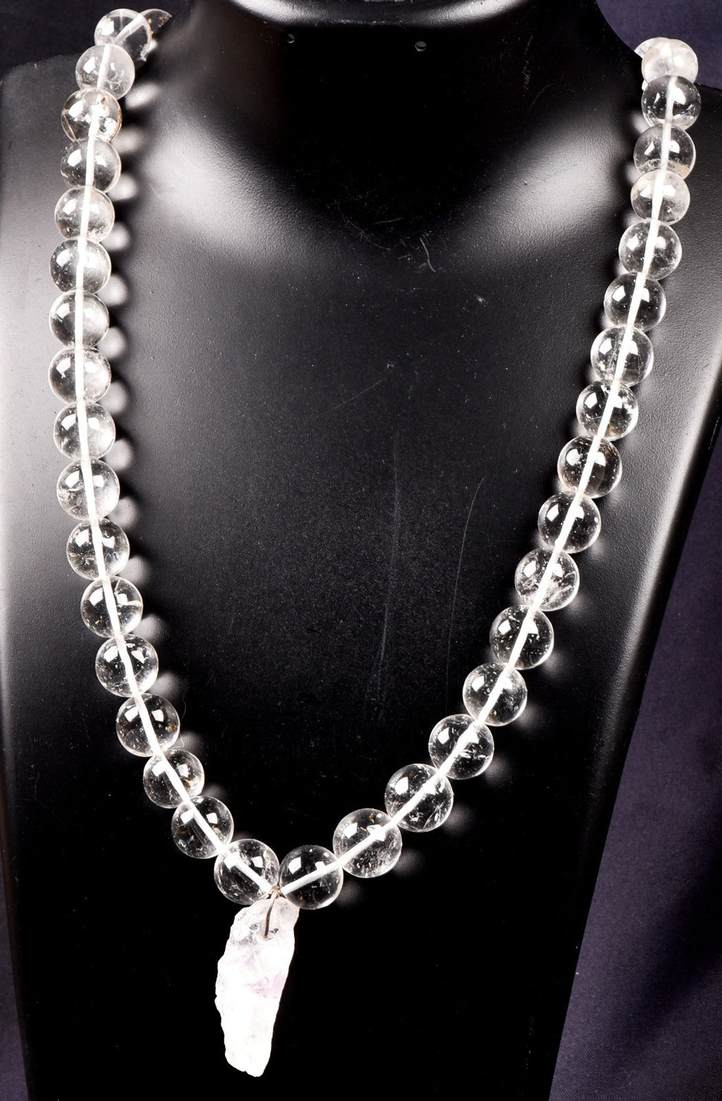 satyaloka  Azeztullite 108 beads rosary +satyaloka hexagonal pendant mala # 8148