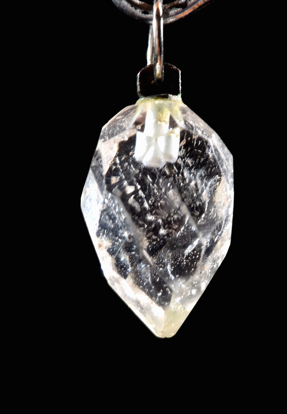 Satyaloka quartz high frequency grape shape faceted  pendant# 1140