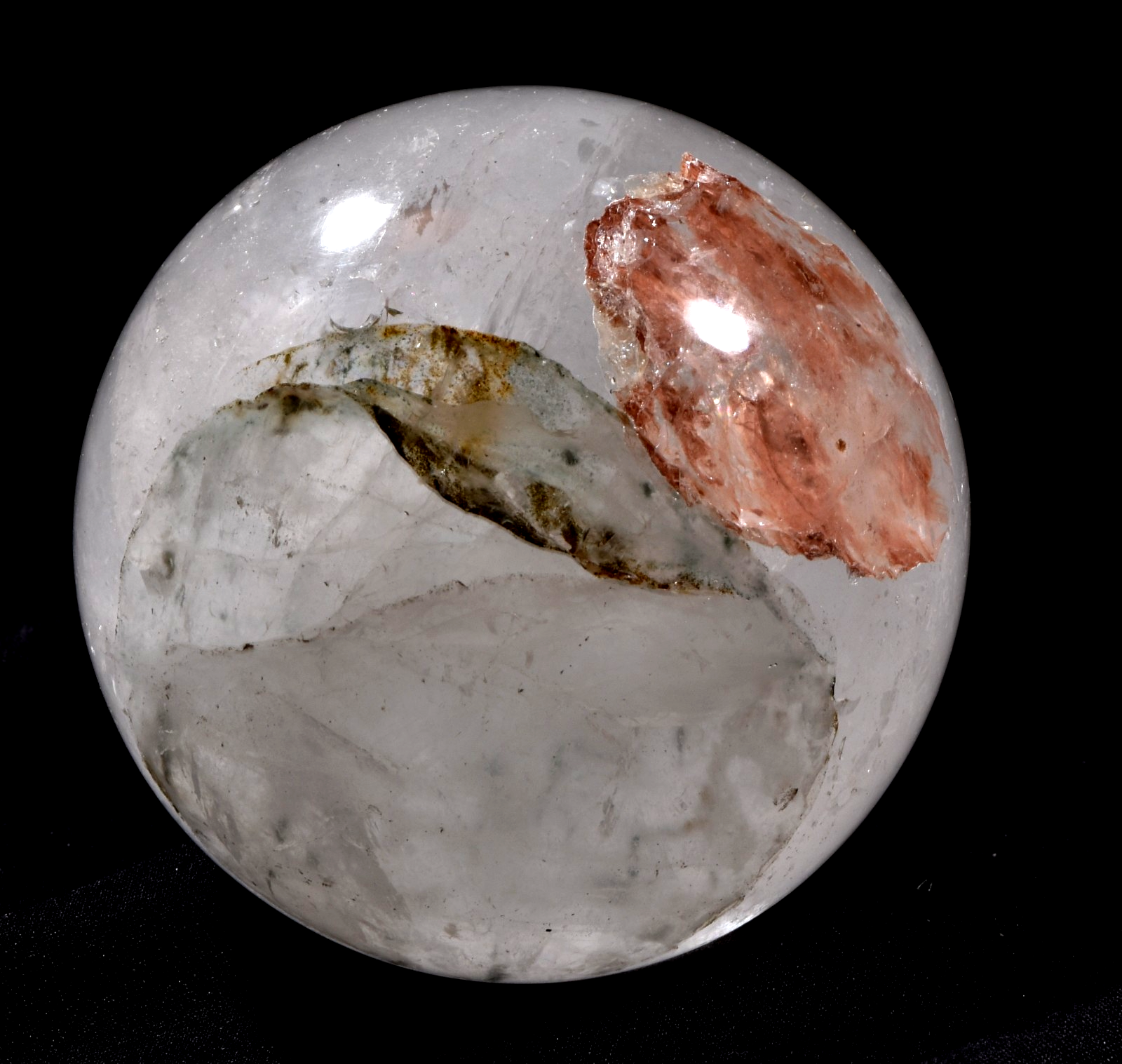 Himalayan  agnitite +|green chlorite crystal sphere infusion of divine fire#1003
