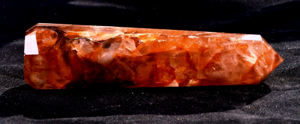 Himalayan Red Azeztullite  agnitite crystal obelisk infusion of divine fire#7422
