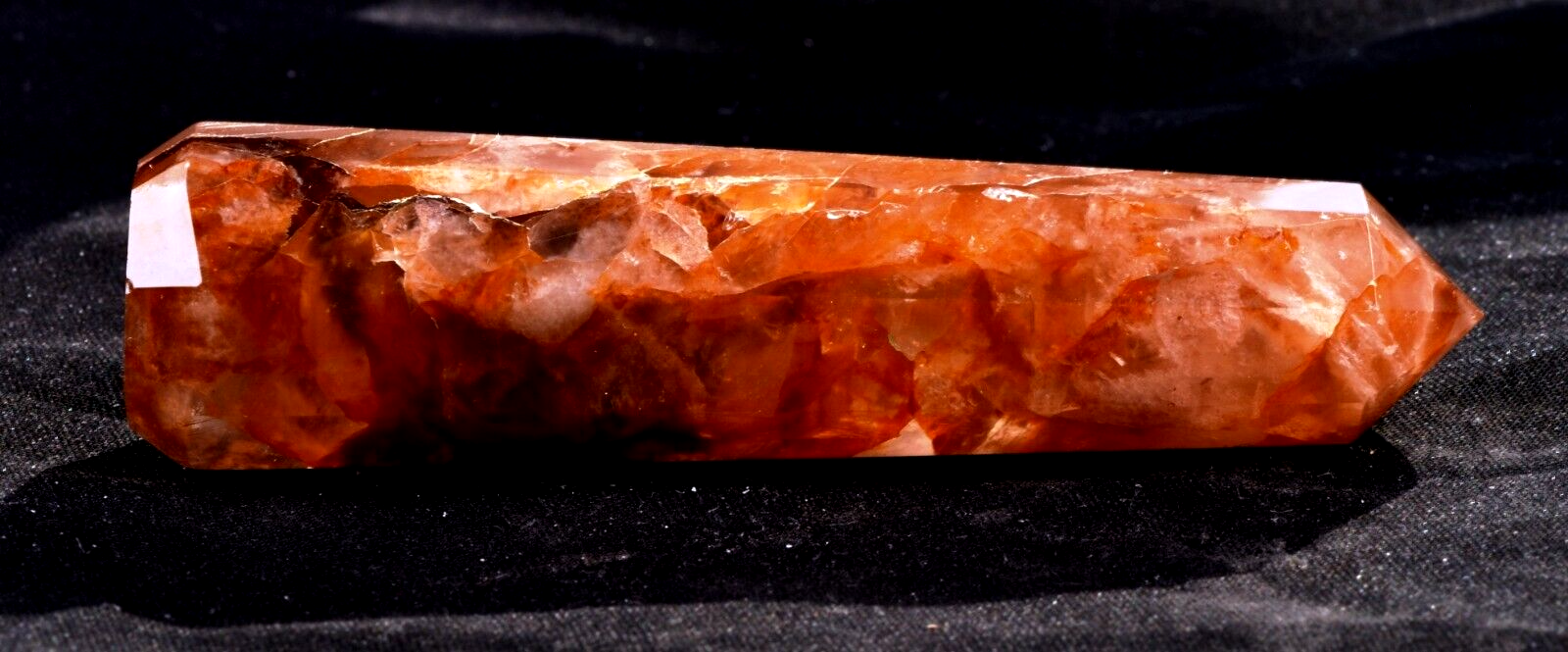 Himalayan Red Azeztullite  agnitite crystal obelisk infusion of divine fire#7422
