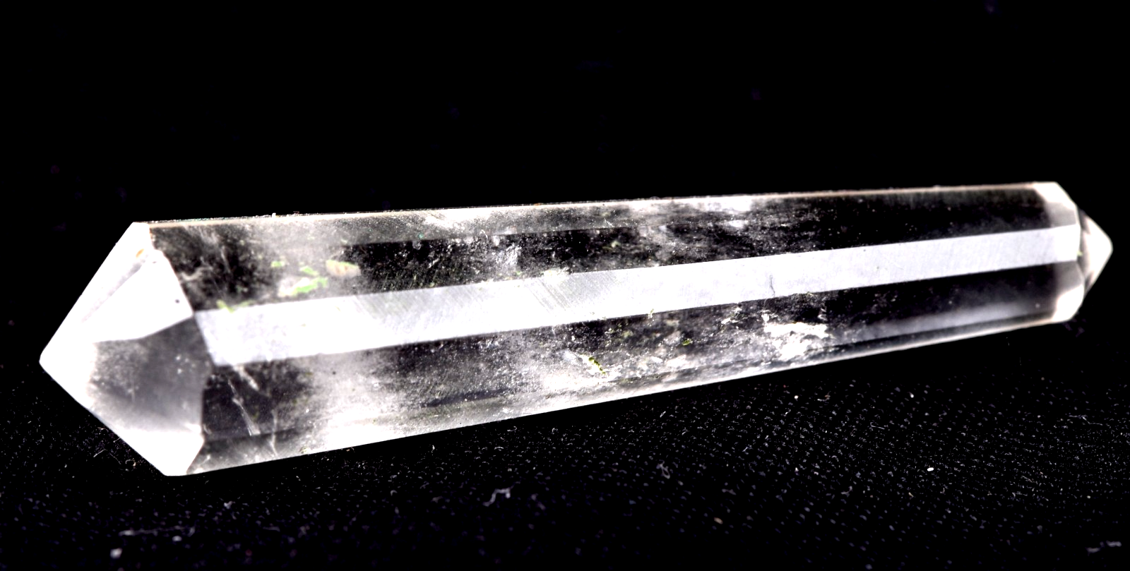 Satyaloka satyamani  region quartz d.t  pocket wand  synergy 12 crystal #8044