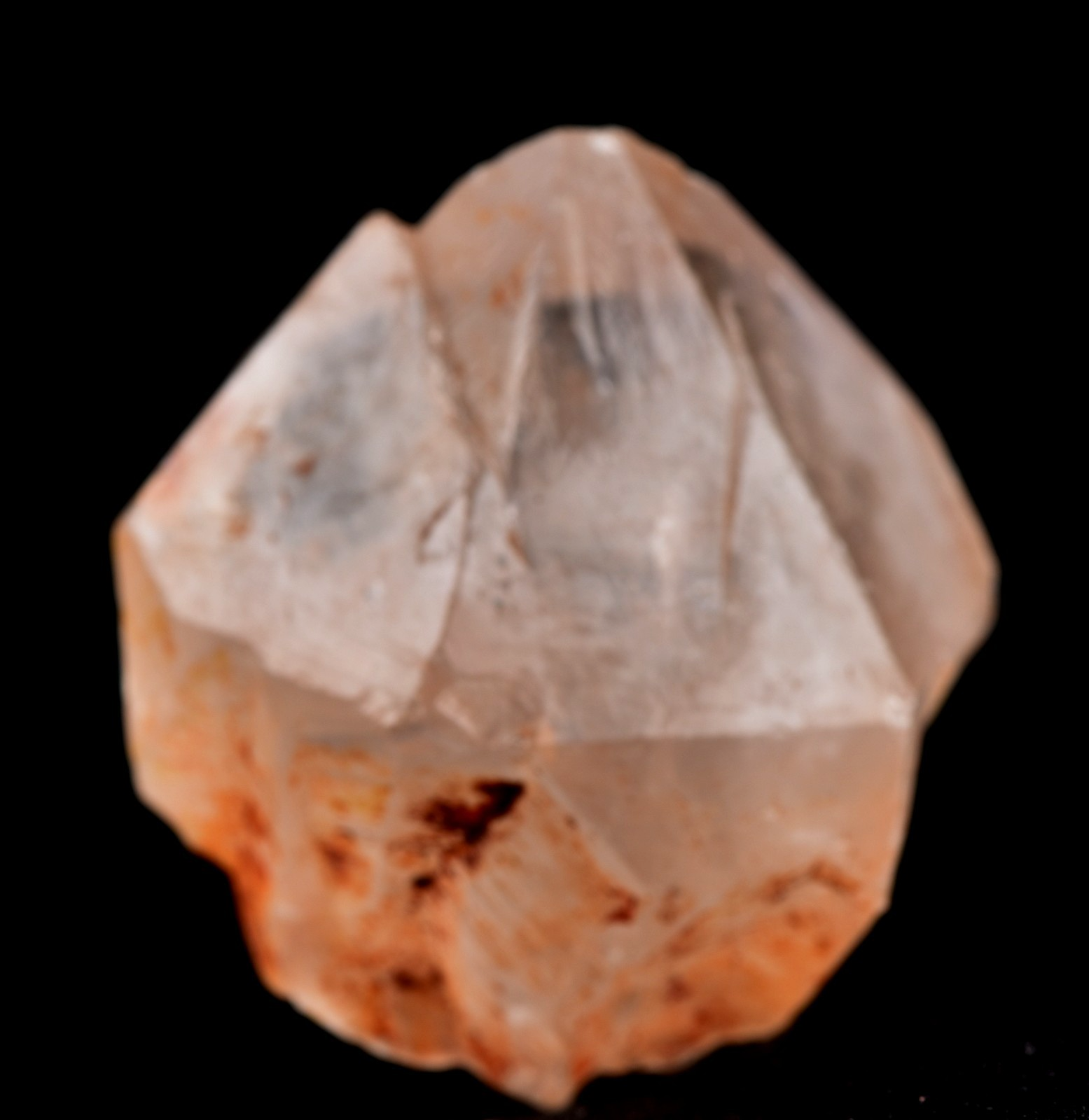 pink satyaloka region   quartz with rare amethyst hue sat-chit ananda #7976