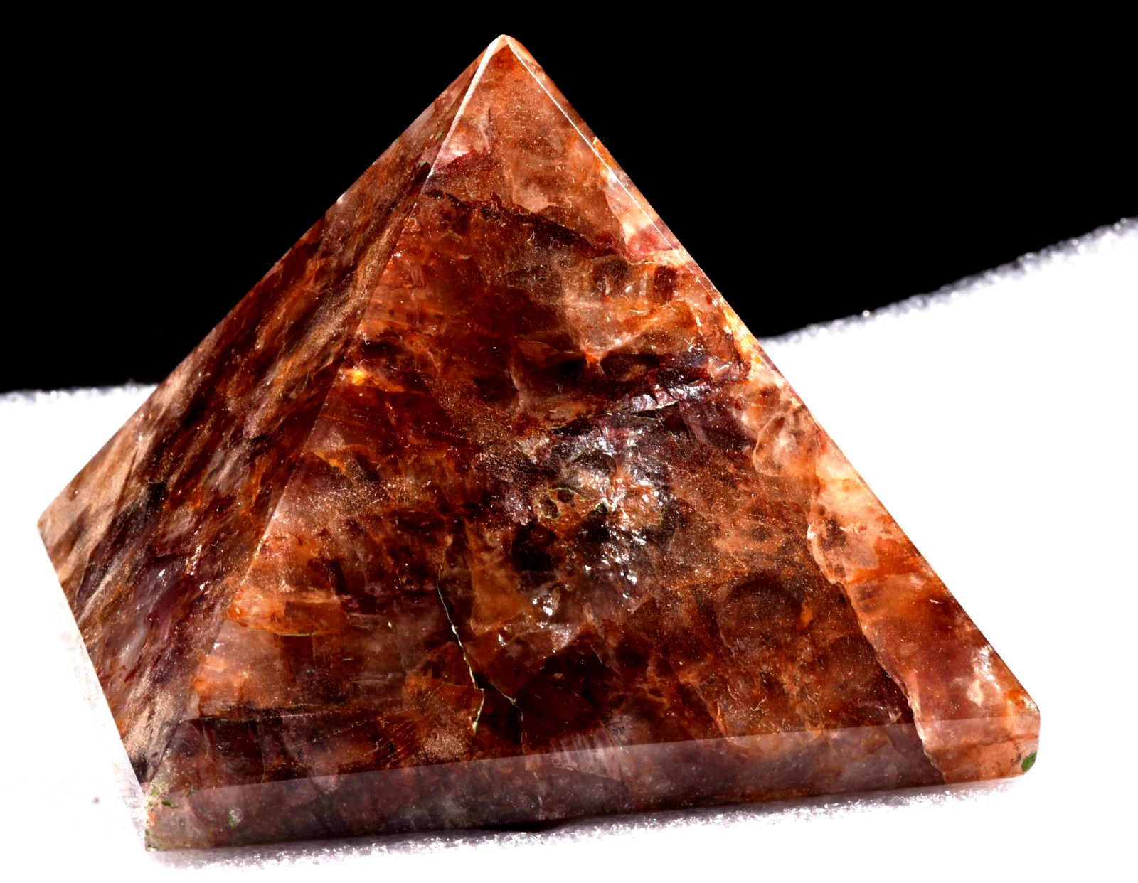 Himalayan golden healer quartz pyramid  infusion of divine fire #1015