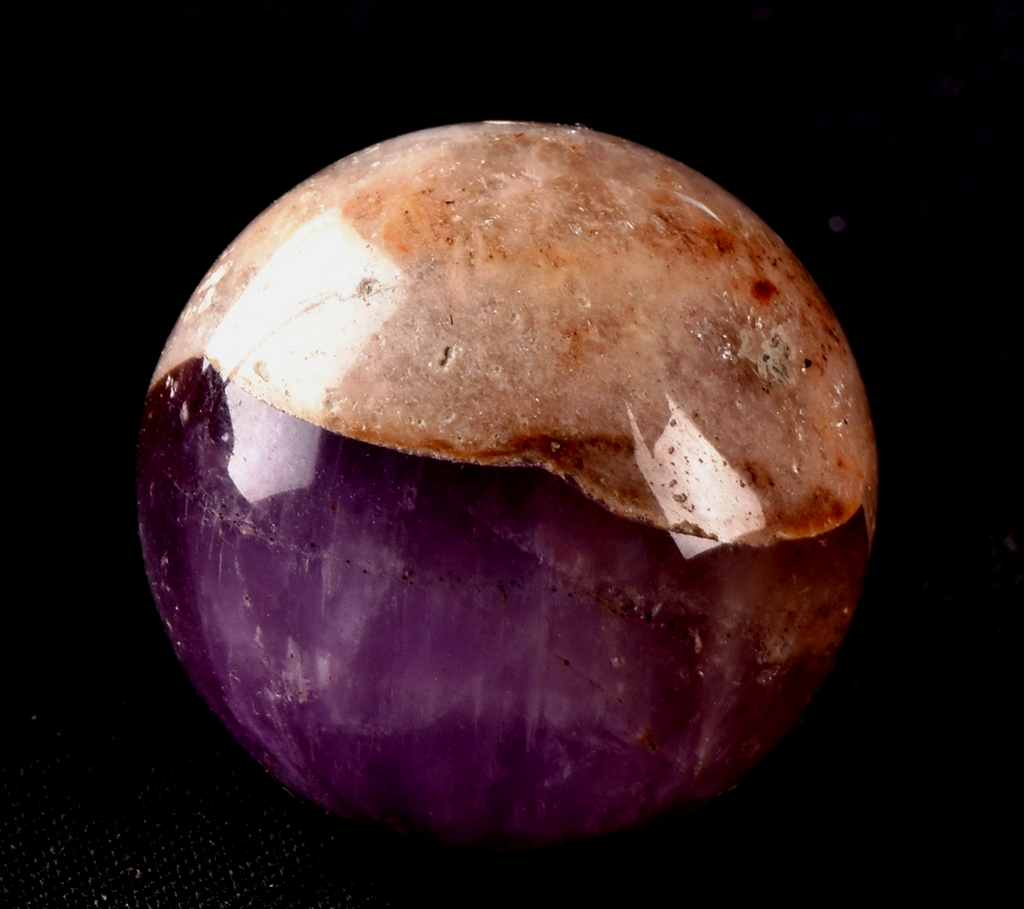Super 7 melody stone ''evil eye'' chevron  rare  sphere for your altar  #8279
