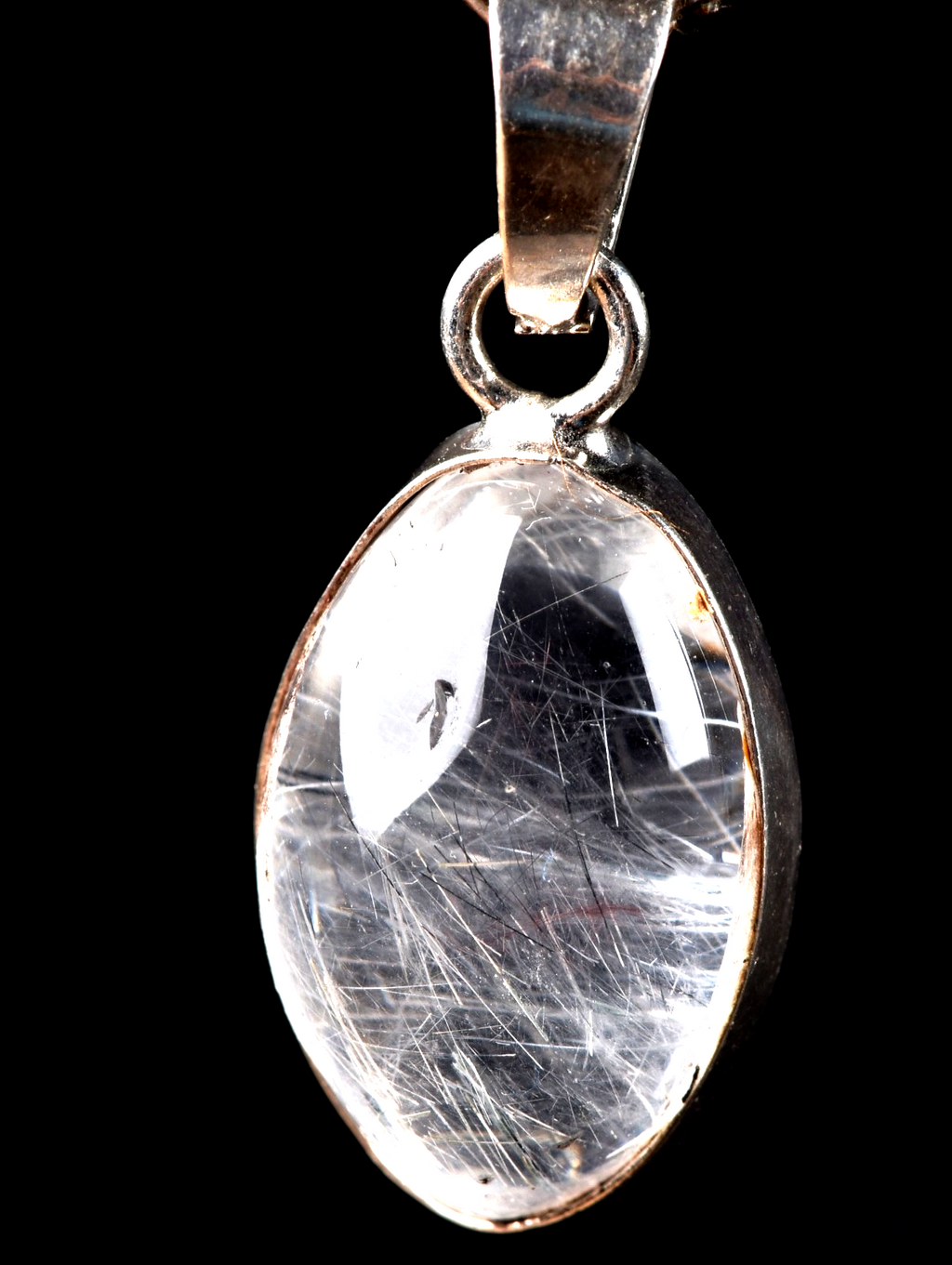 satyaloka   quartz  scrying  tiny rutile lingam meditation fairies  # 7843