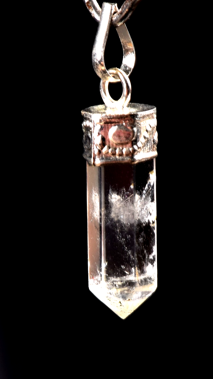 Satyaloka satyamani region  copper/ steel  pendant  synergy 12 crystal #8225
