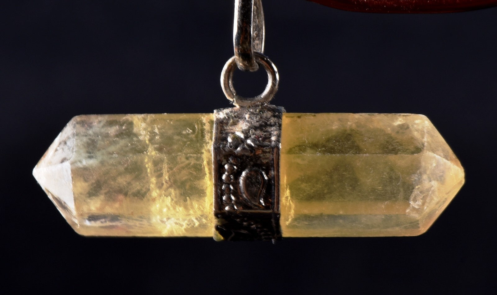 Calcite  Natural  creativity and imagination  double terminated pendant  # 7310