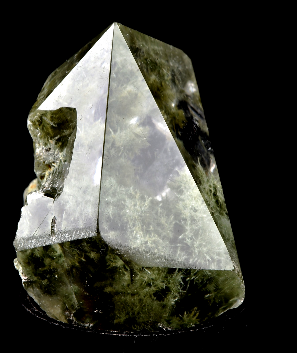 Himalayan cool green world crystal lodolite garden scrying meditation #7873
