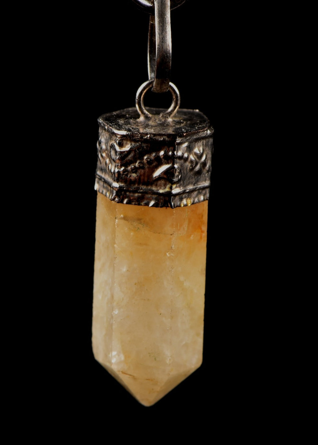 Himalayan golden healer crystal pendant   # 7851