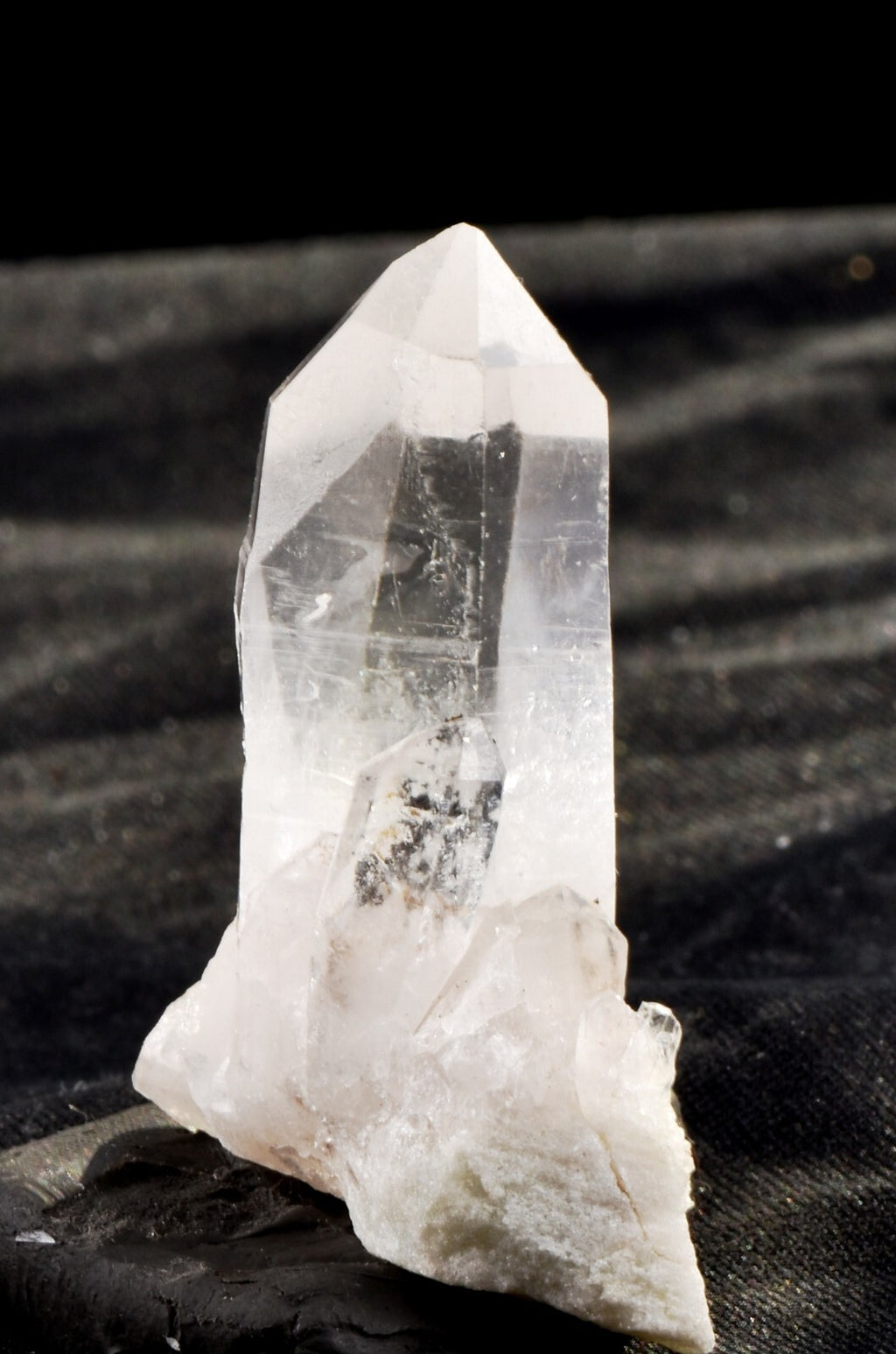 Himalayan silver quartz lemurian natural point #7436