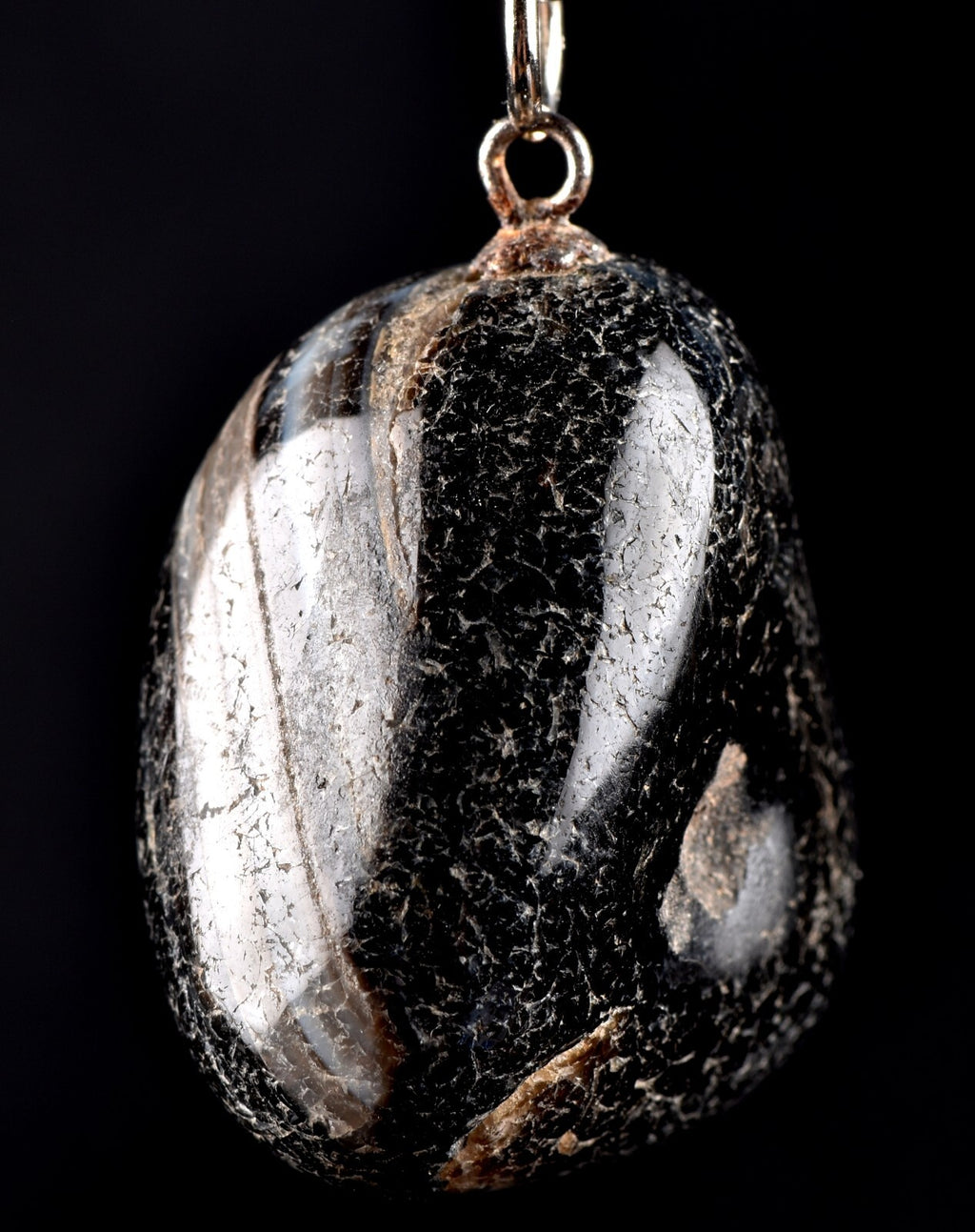 old mystic Sulemani soloman stone pendant  luck wealth protection shaman  #7374