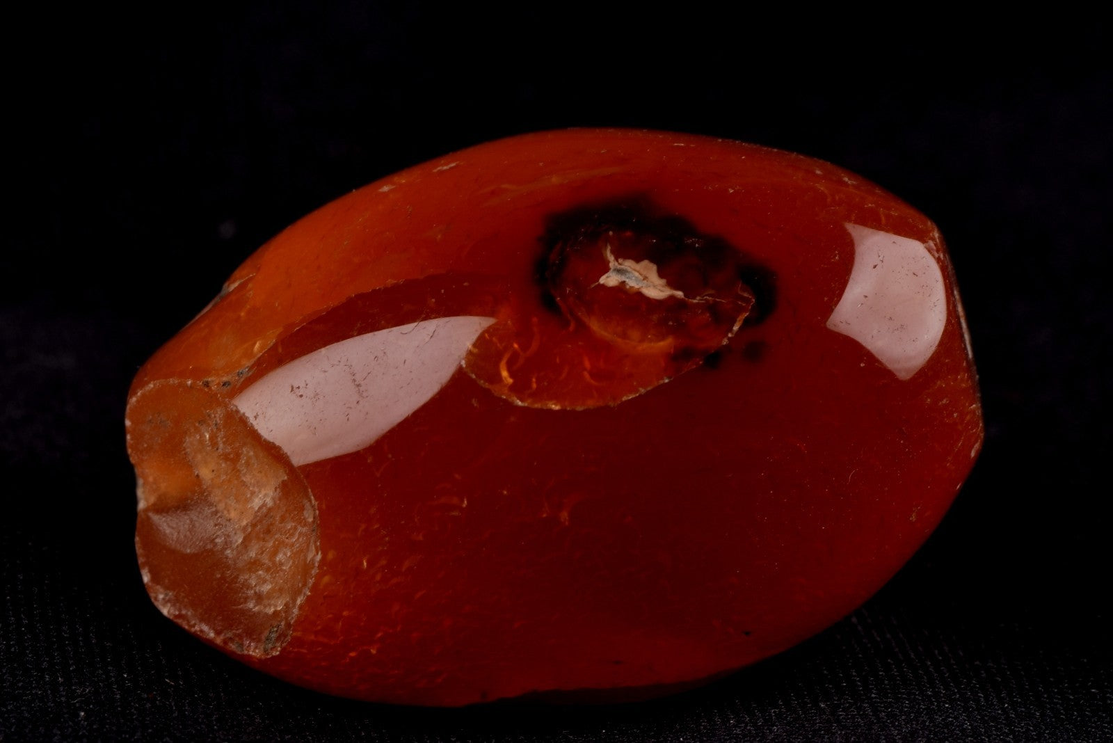 old mystic Carnelian pema raka  bead ''sanctified scar'', medicine man # 8027