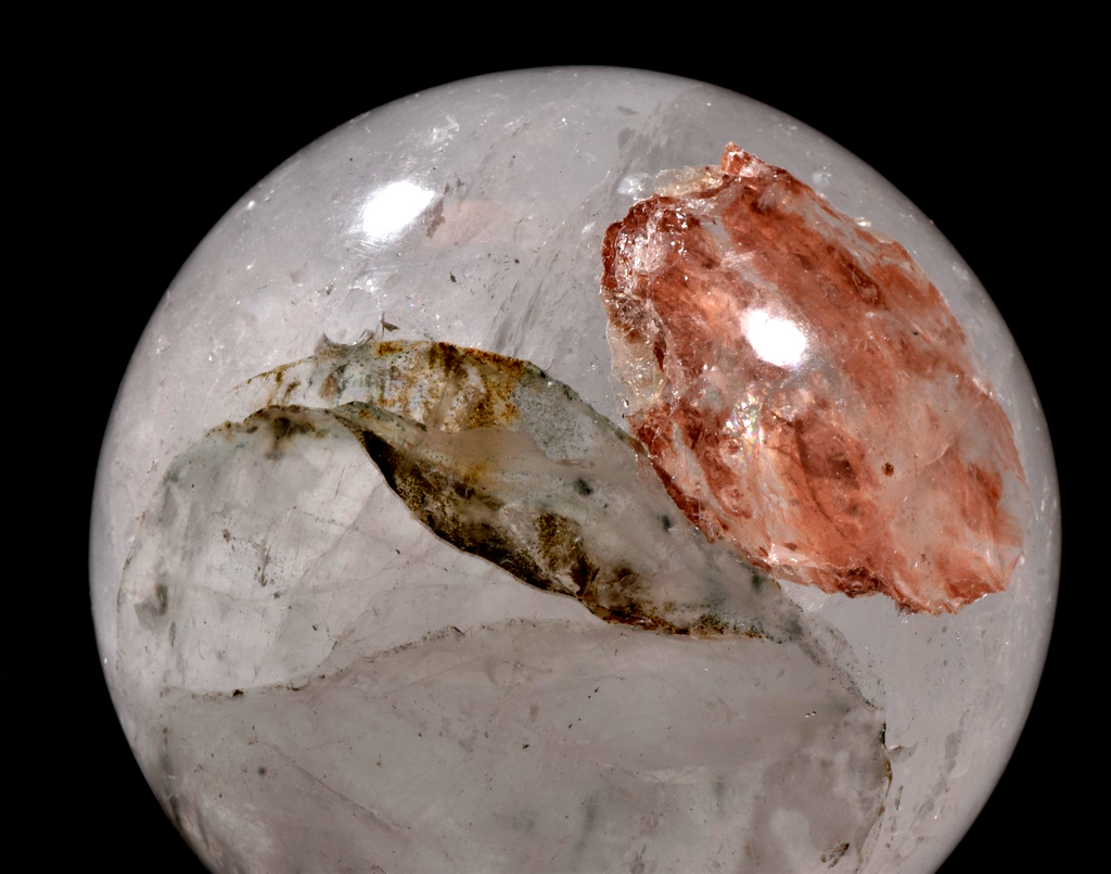 Himalayan  agnitite +|green chlorite crystal sphere infusion of divine fire#1003