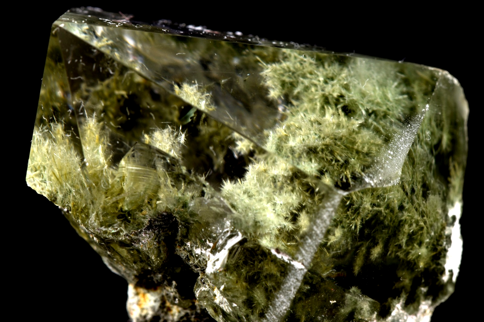 Himalayan cool green world crystal lodolite garden scrying meditation #7873