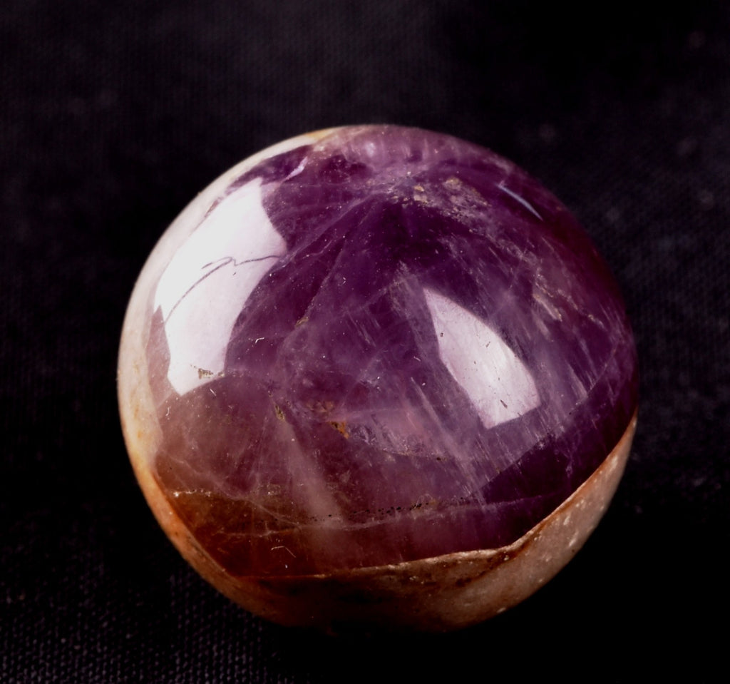 Super 7 melody stone ''evil eye'' chevron  rare  sphere for your altar  #8279