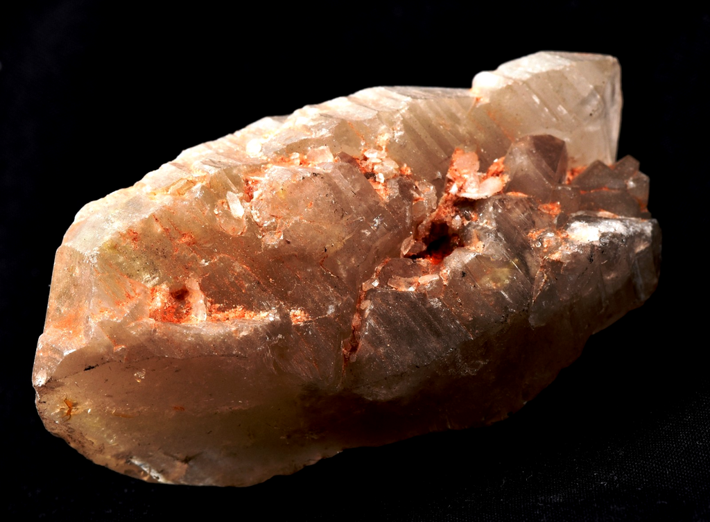 Himalayan golden  Scalar ice quartz crystal nirvana gwindel,  rainbows  #7824