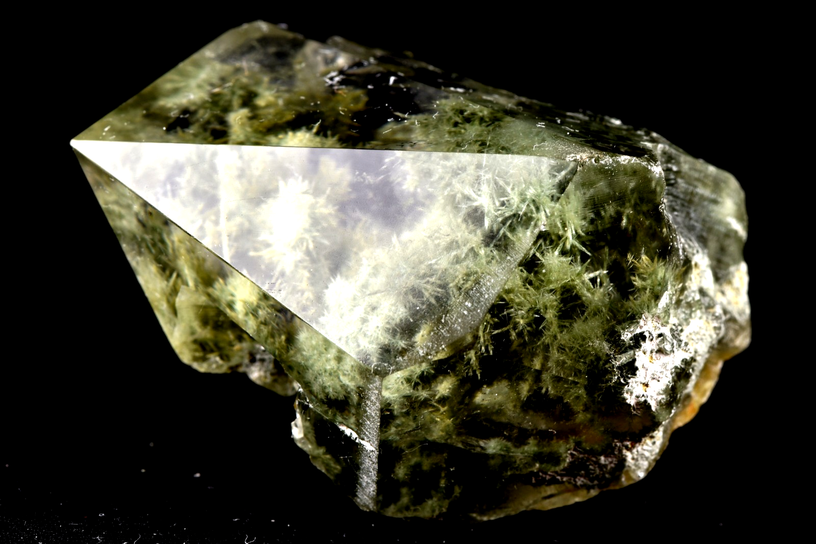 Himalayan cool green world crystal lodolite garden scrying meditation #7873