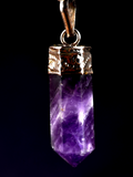 Amethyst  pendant supporting a healthy sleep cycle reflects negativity  # 7979