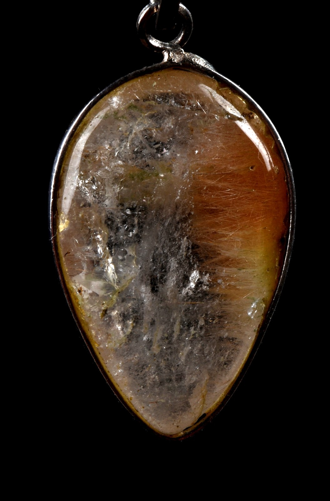 Golden  rutile  mystic pendant  cleans aura,scrying,removes negative energy#8212