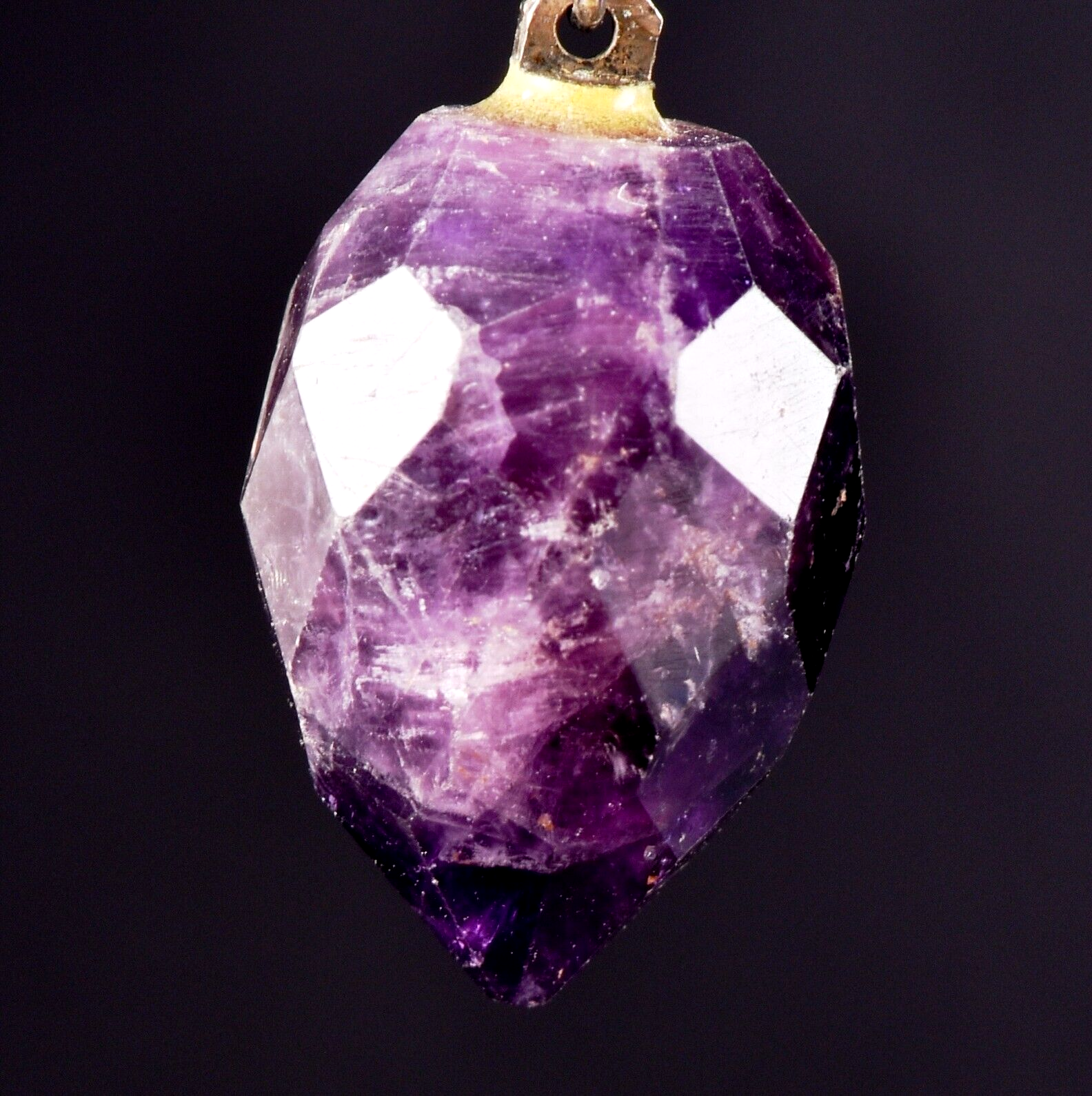Amethyst  pendant supporting a healthy sleep cycle reflects negativity  # 7004