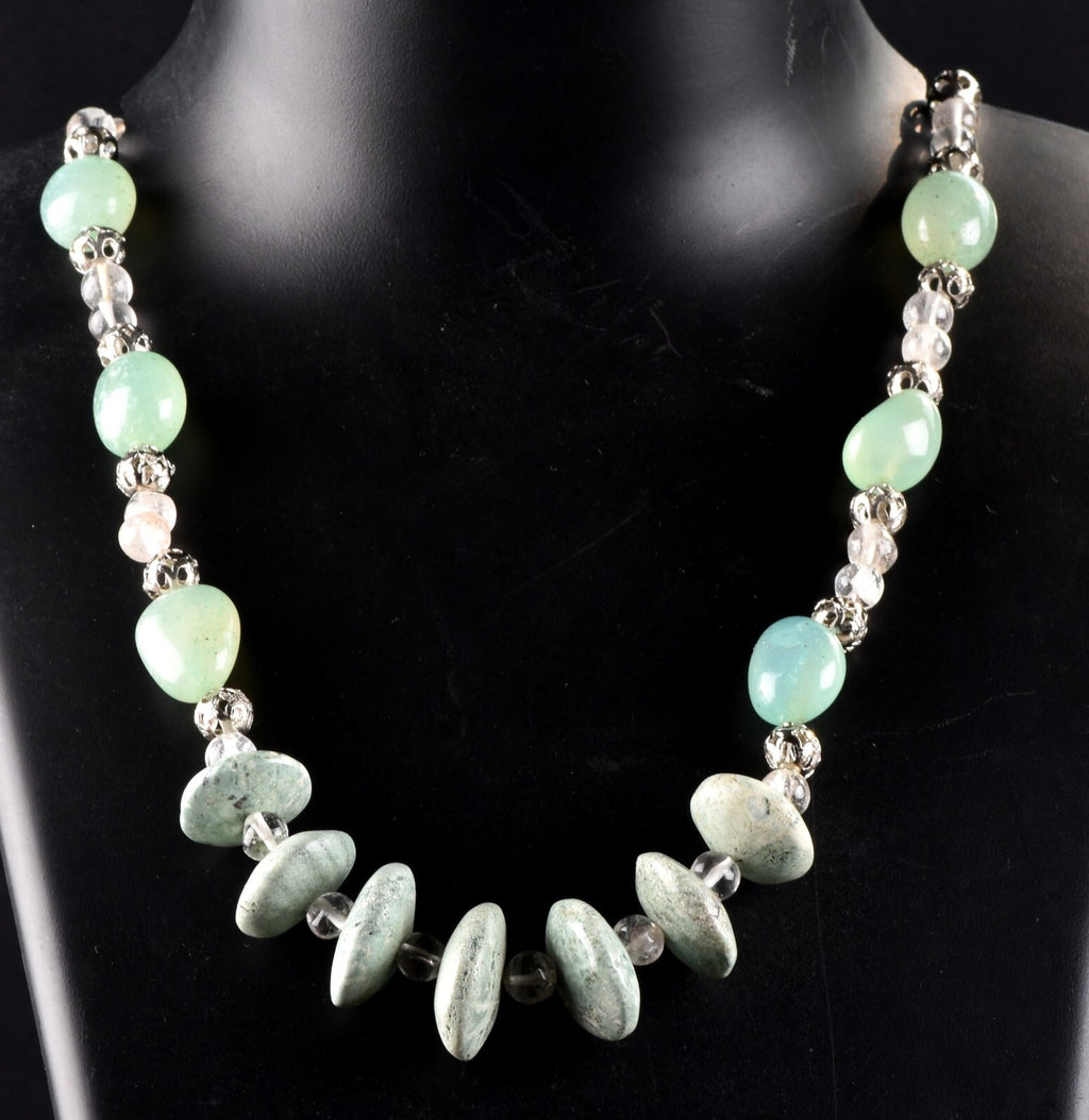 satyaloka aventurian turquoise necklace   protects  thefts, accidents, #6853