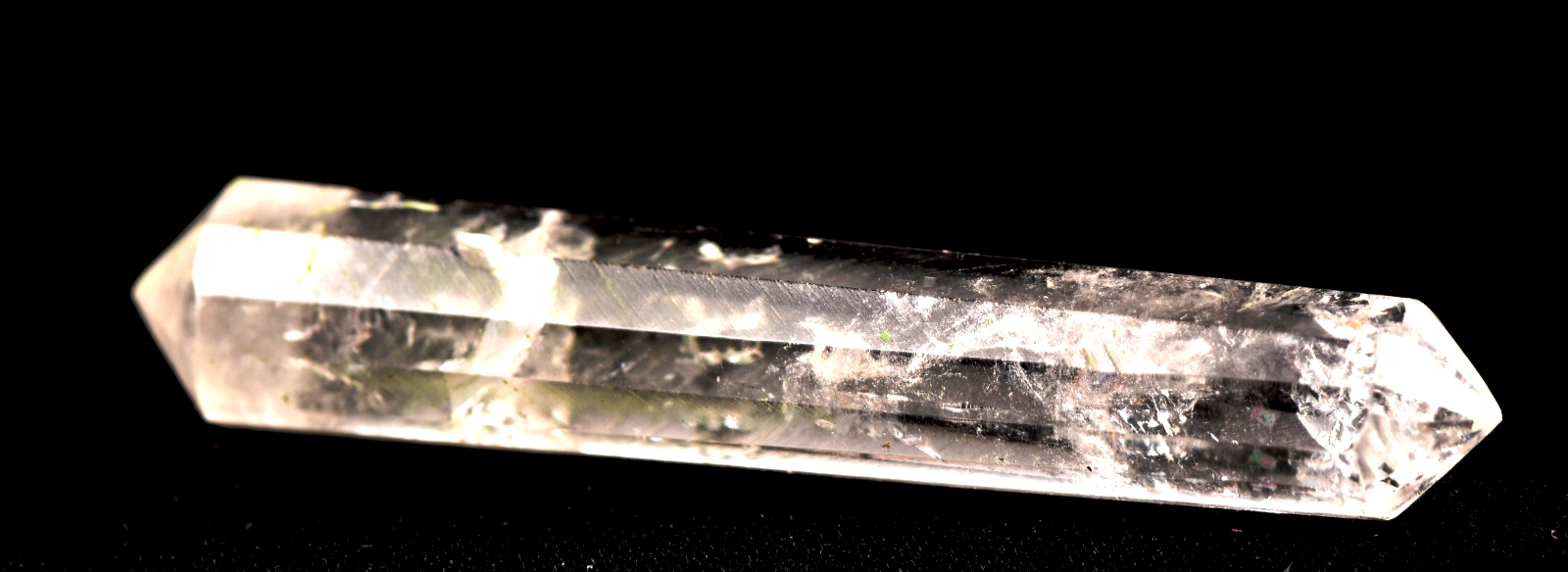 Satyaloka  6 sided  devic fairies  double terminated vogel  wand#7946