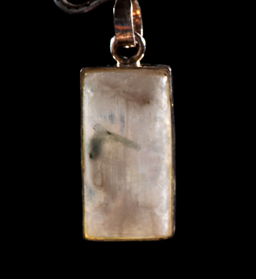 Moon stone chatoyant  tiny pendant  achieve inner growth and strength.  1034