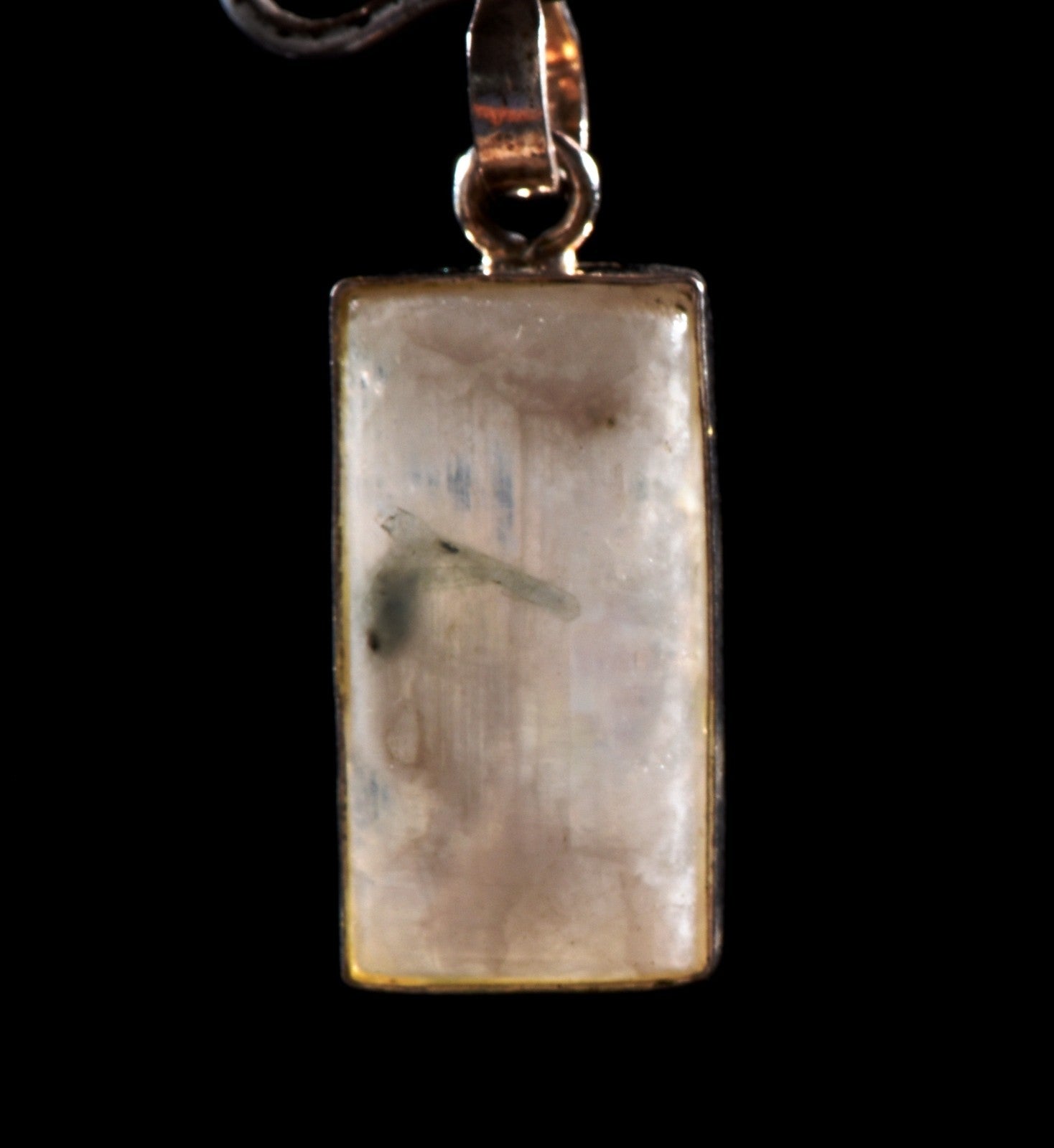 Moon stone chatoyant  tiny pendant  achieve inner growth and strength.  1034