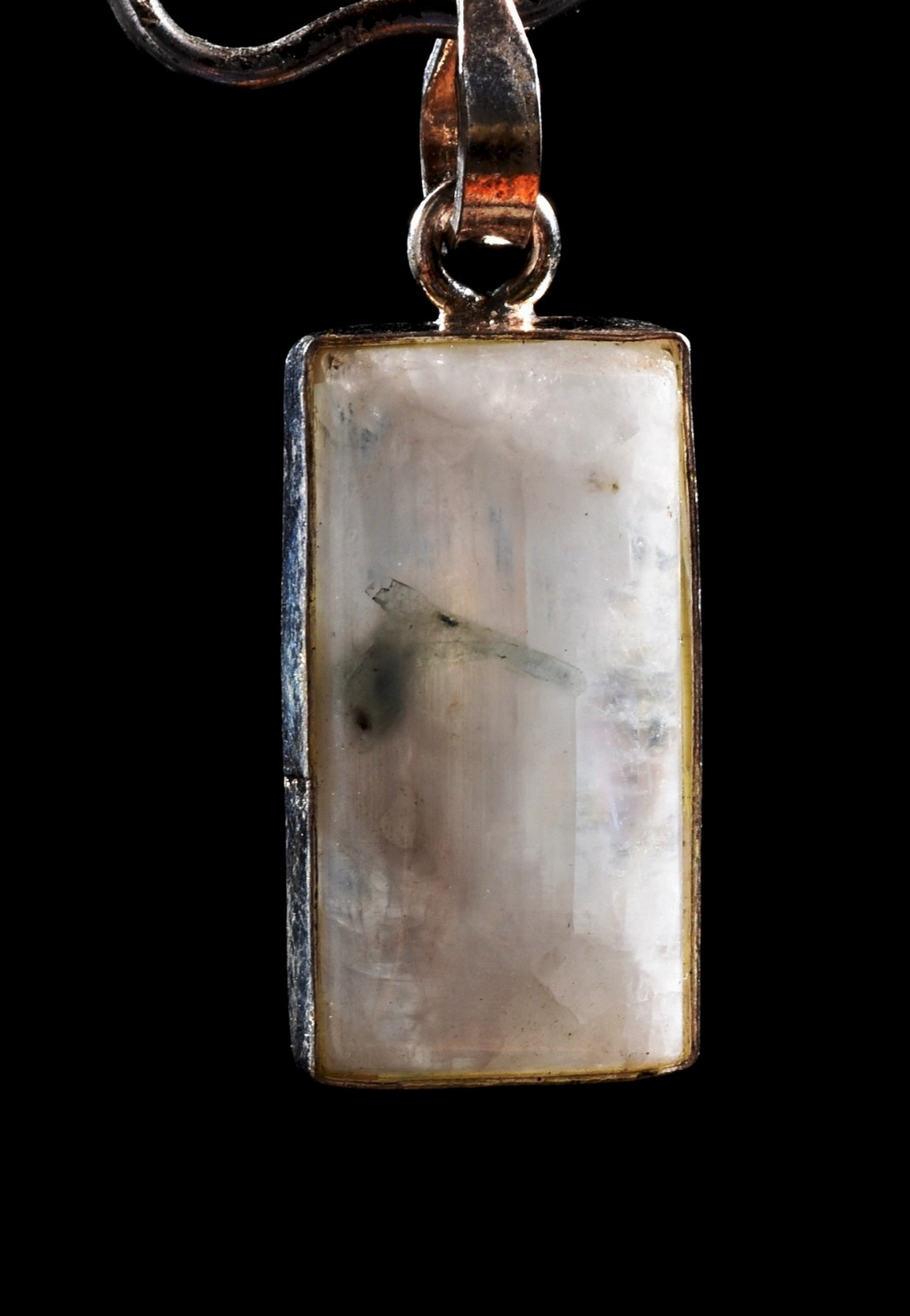 Moon stone chatoyant  tiny pendant  achieve inner growth and strength.  1034