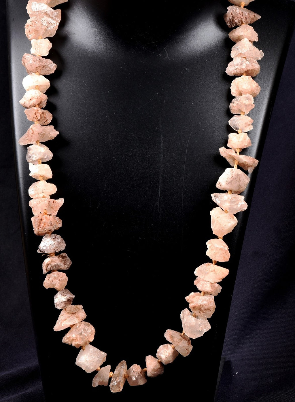 Nirvana quartz Himalayan  growth interference  pink   ice quartz necklace #8147