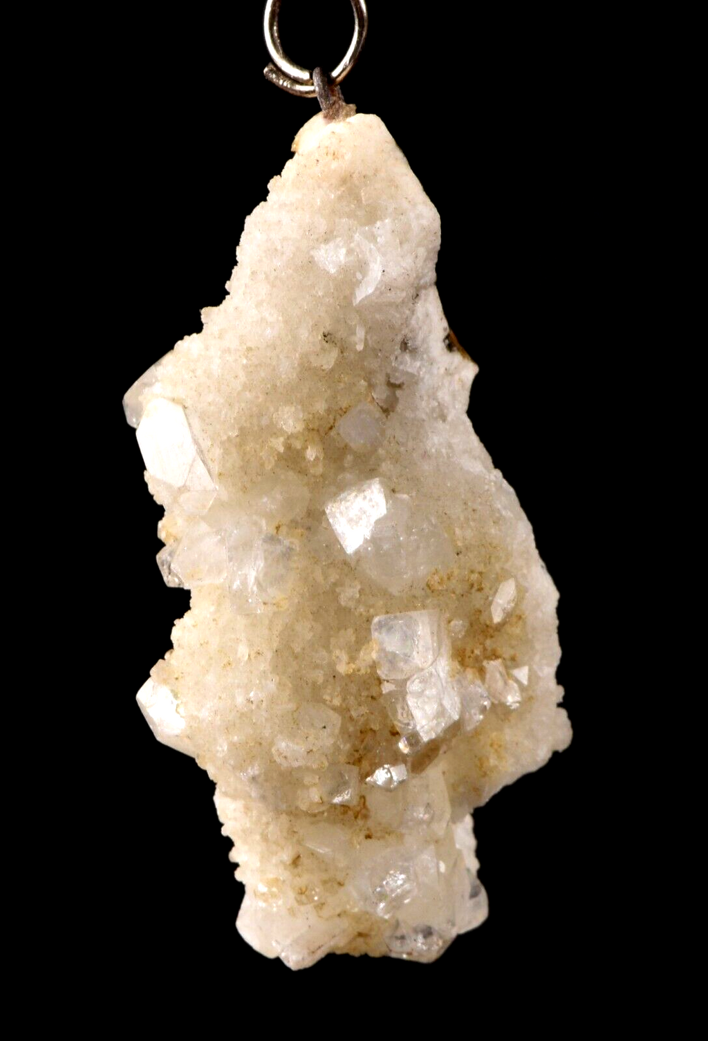 sparkling  Apophyllite on quartz pendant  psychic direction and guidance #7545