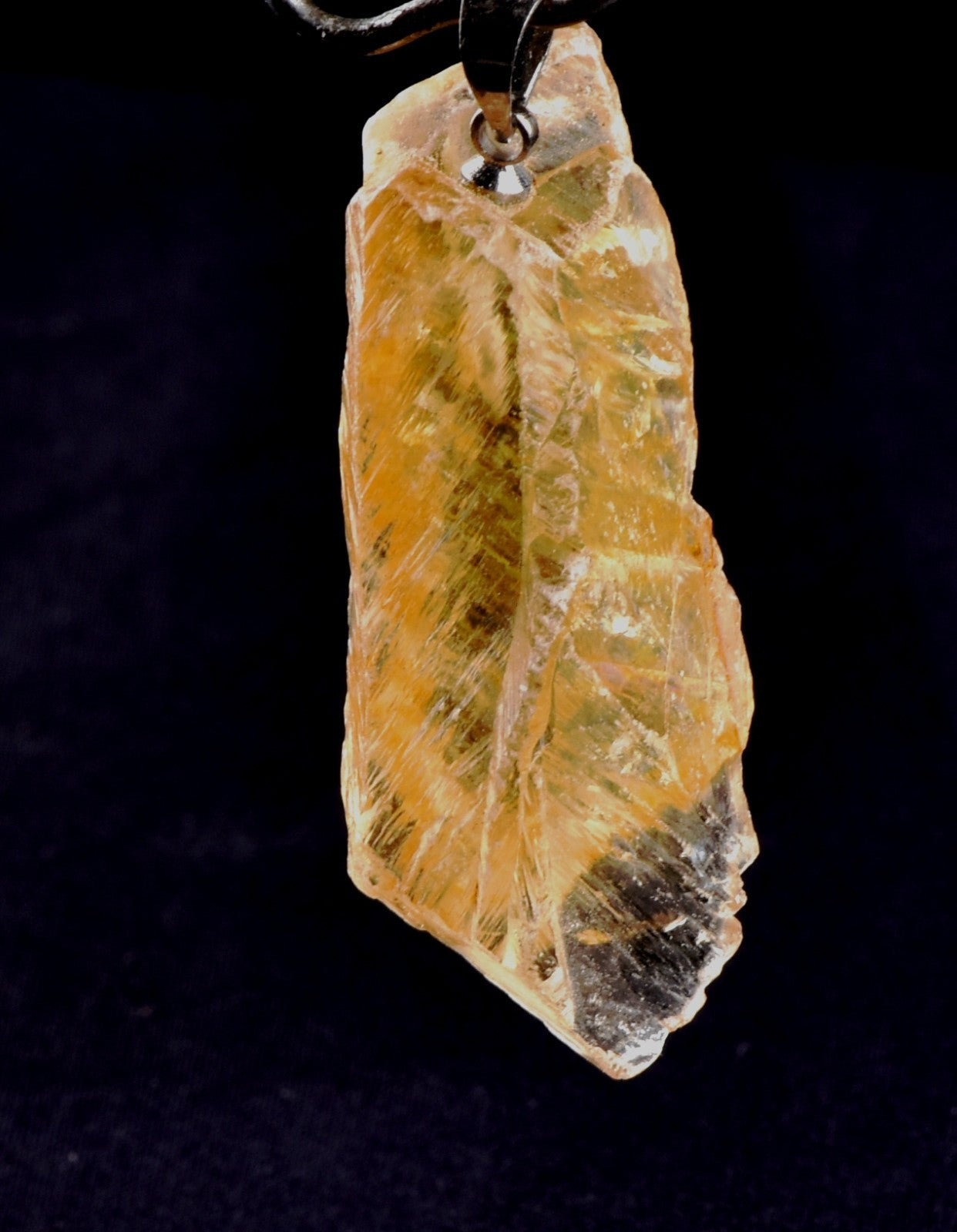 satyaloka  region quartz  synergy 12 high frequency  golden hue pendant#8248