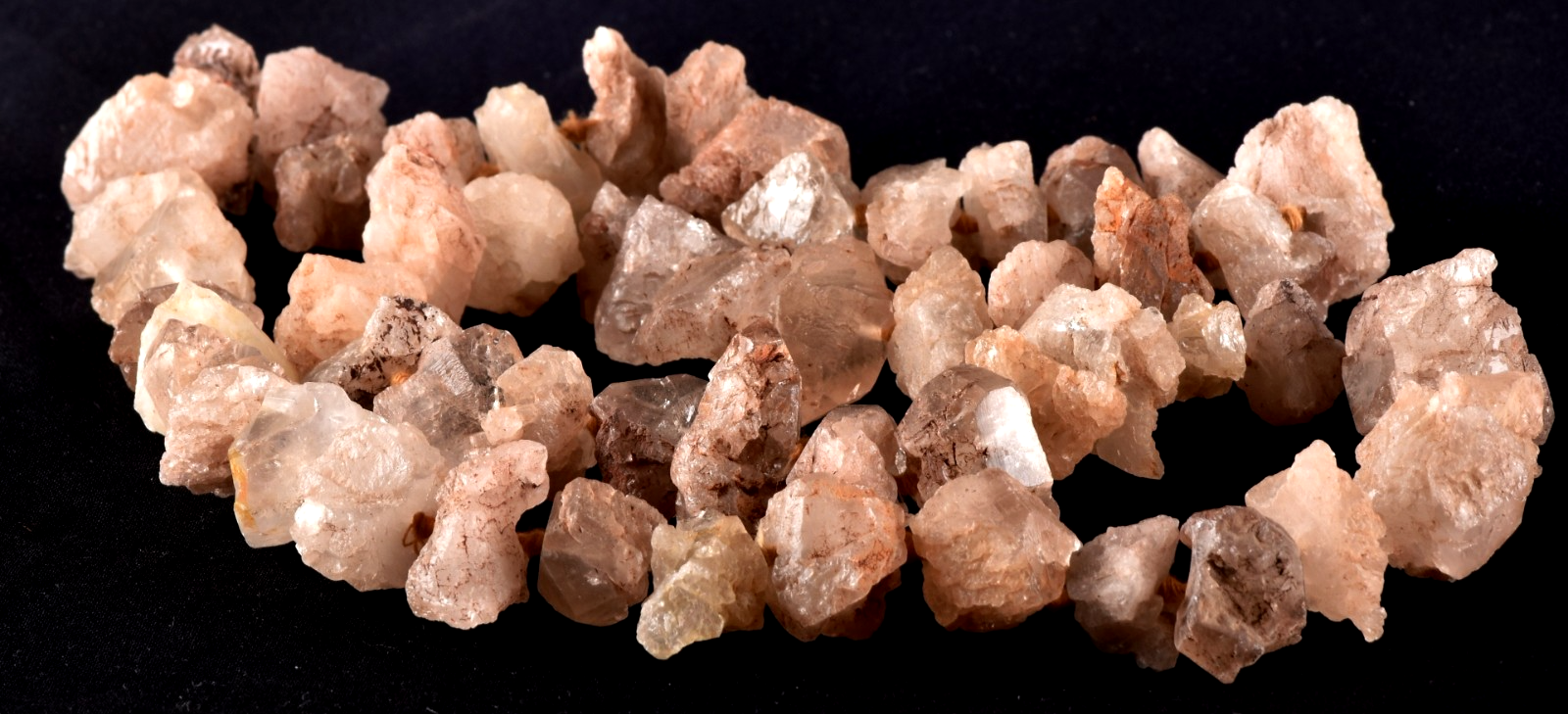 Nirvana quartz Himalayan  growth interference  pink   ice quartz Necklace #8299