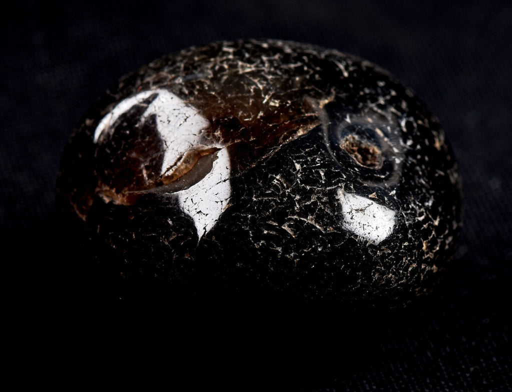 Mystic old black sulemani  bhaisajyaguru/shaman stone with  reach patina#7359