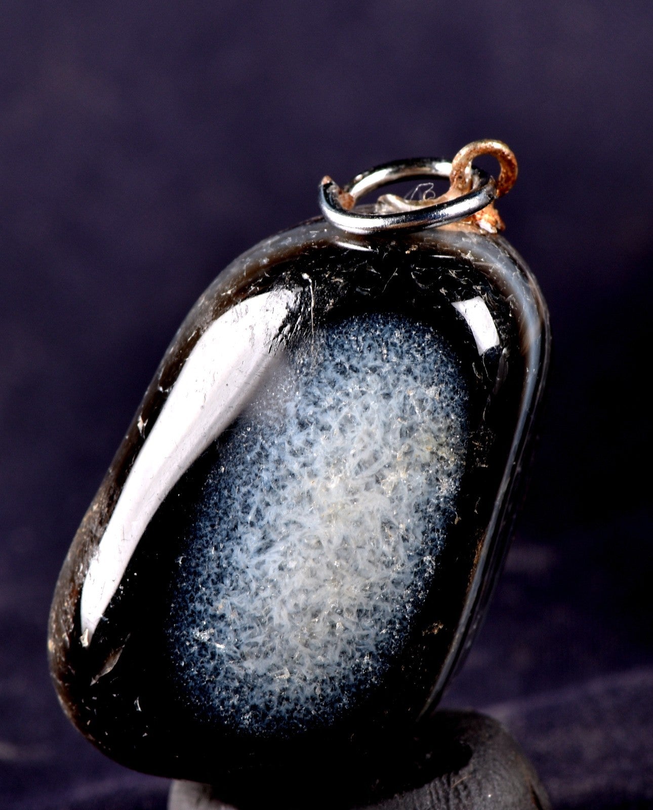 Sulemani ''evil eye'' mystic stone pendant  luck wealth protection shaman  #7681