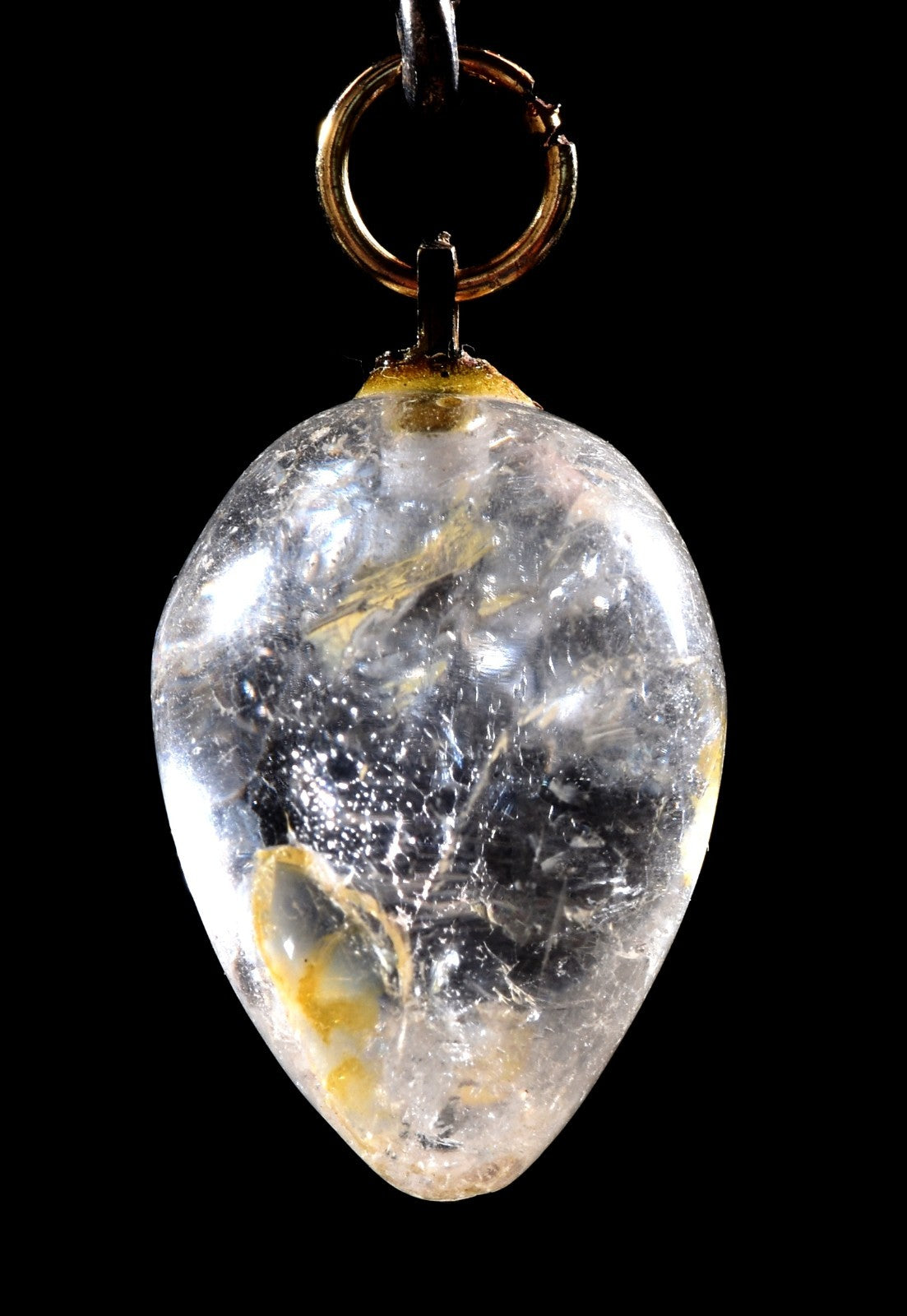 Satyaloka golden healer quartz  grape shape pendant  synergy 12 crystal #1021